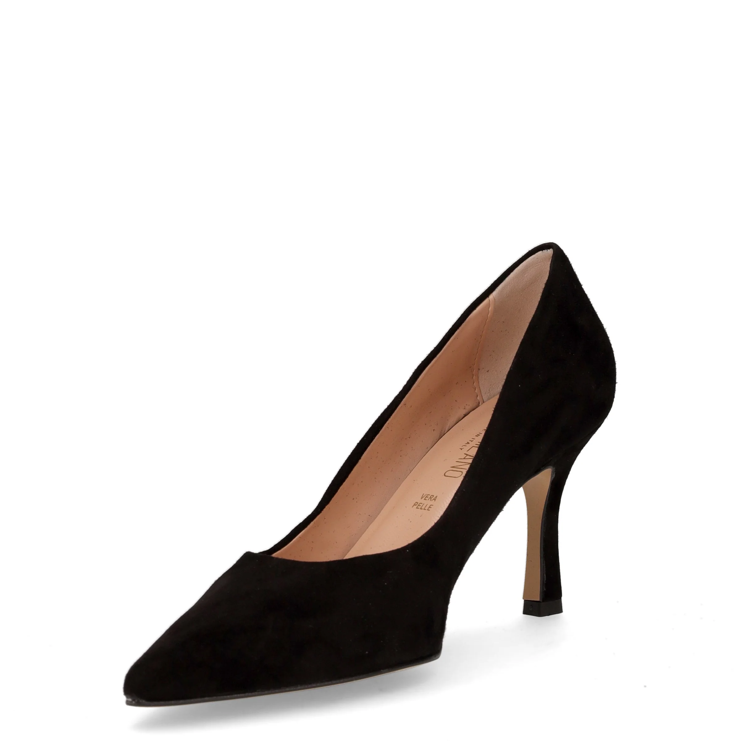 Décolleté a punta in pelle nero camoscio - Image 3