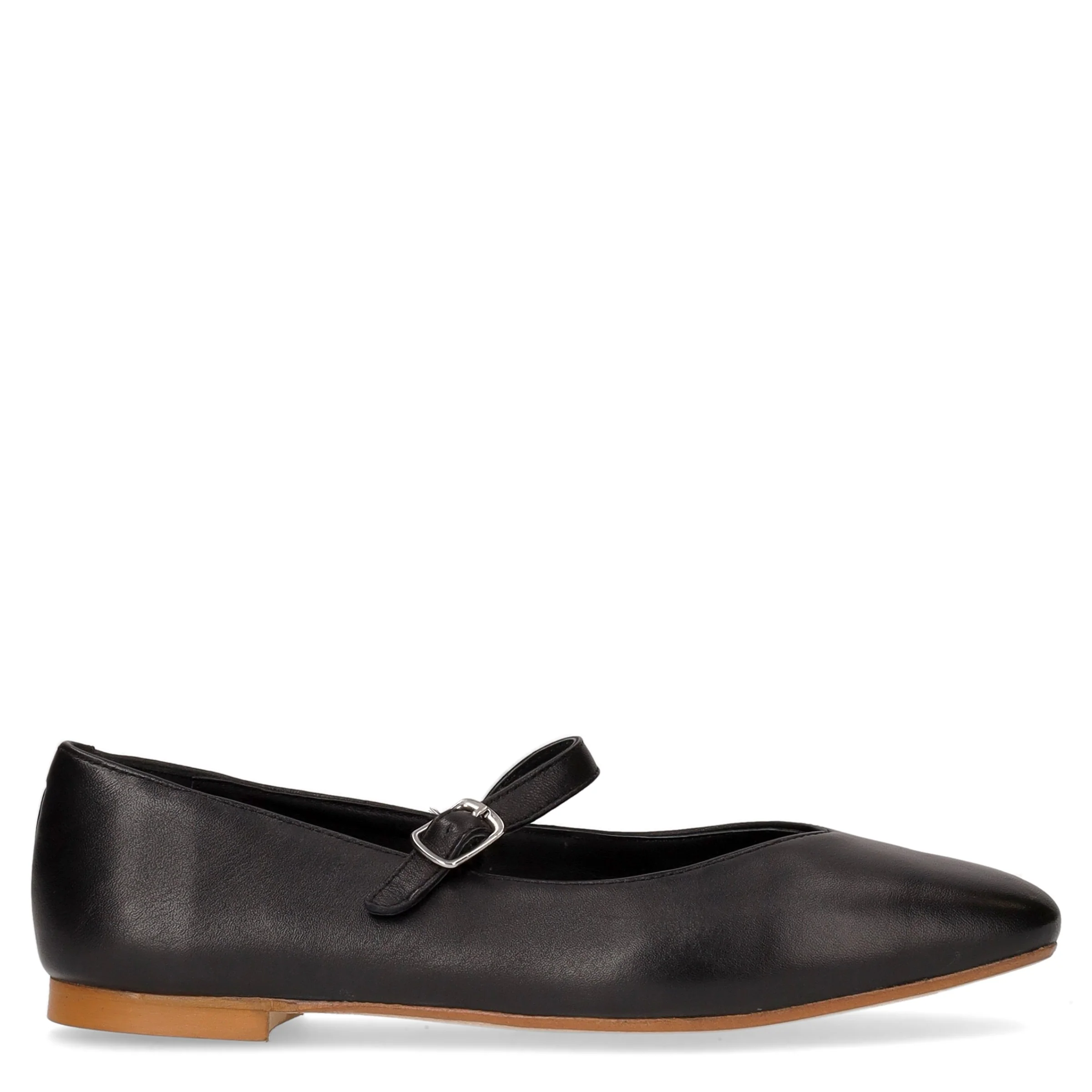 Ballerina in ecopelle con cinturino nero
