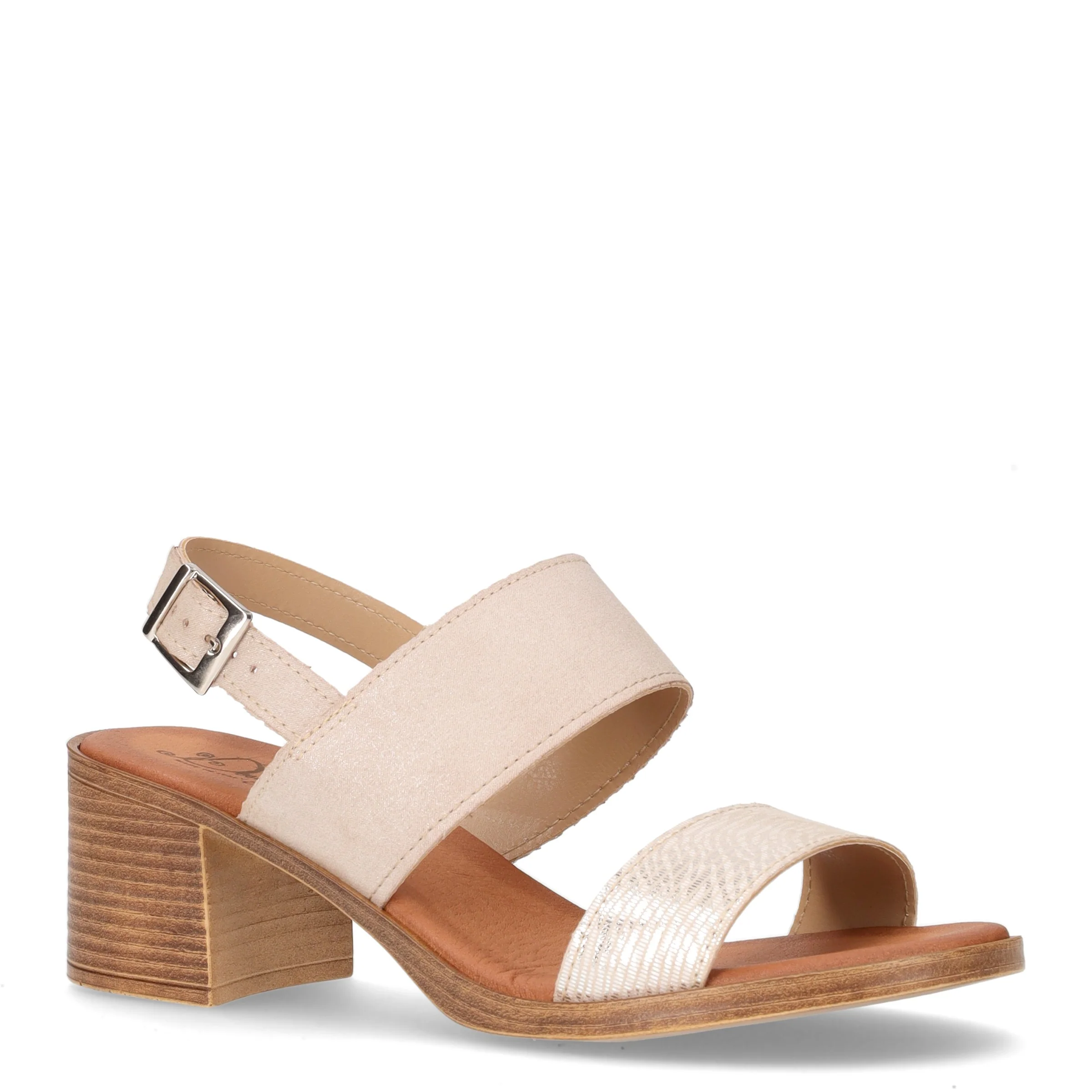 Sandalo con tacco beige - Image 2