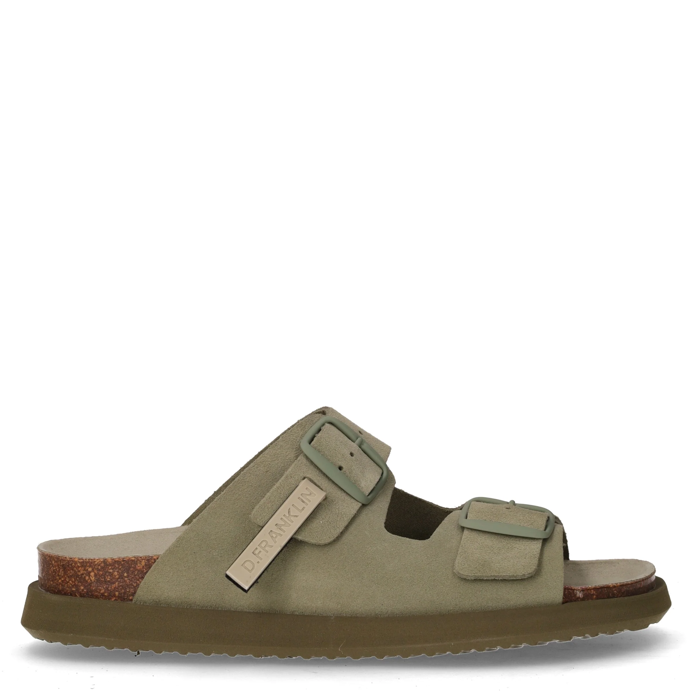 Vibe ciabatta in pelle kaki