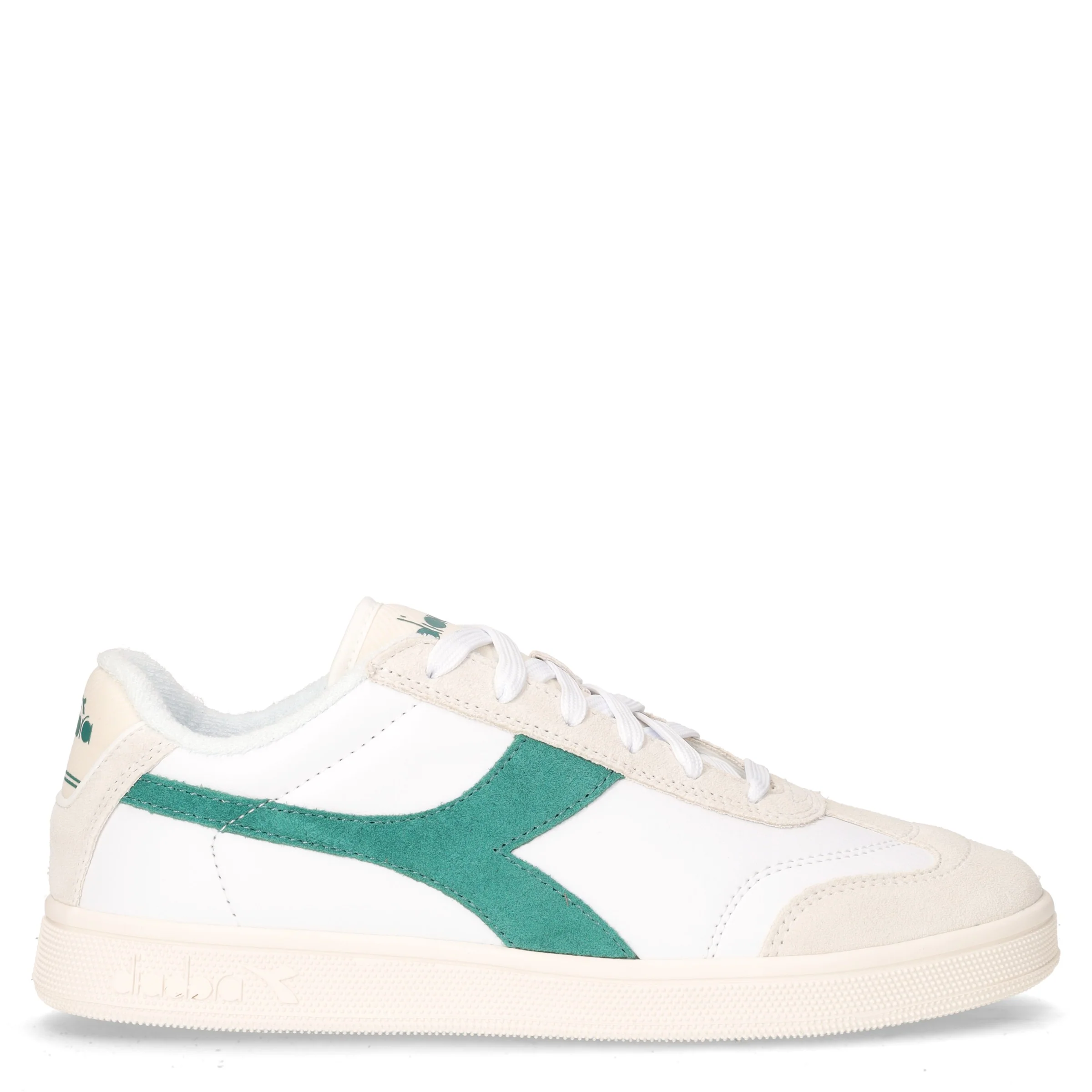 Kick sneaker in pelle ed ecopelle bianco verde