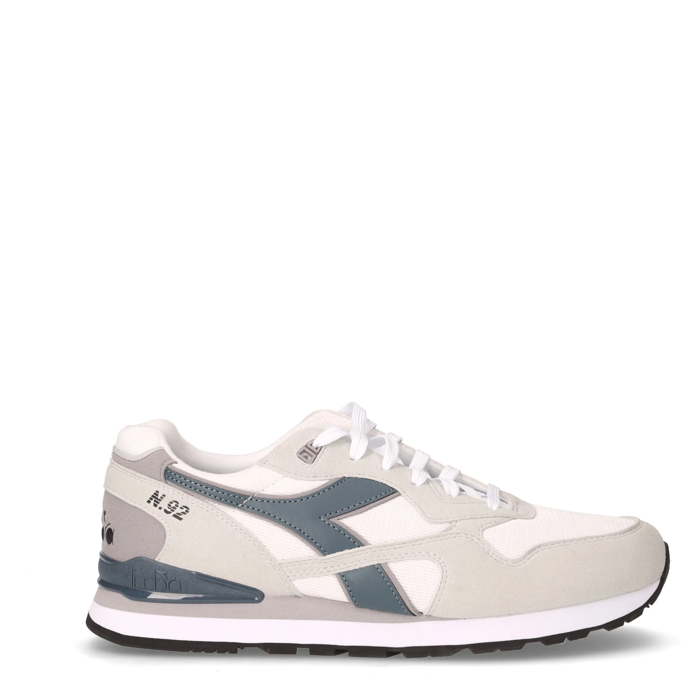 N.92 sneaker in tessuto ed ecopelle grigio temporale