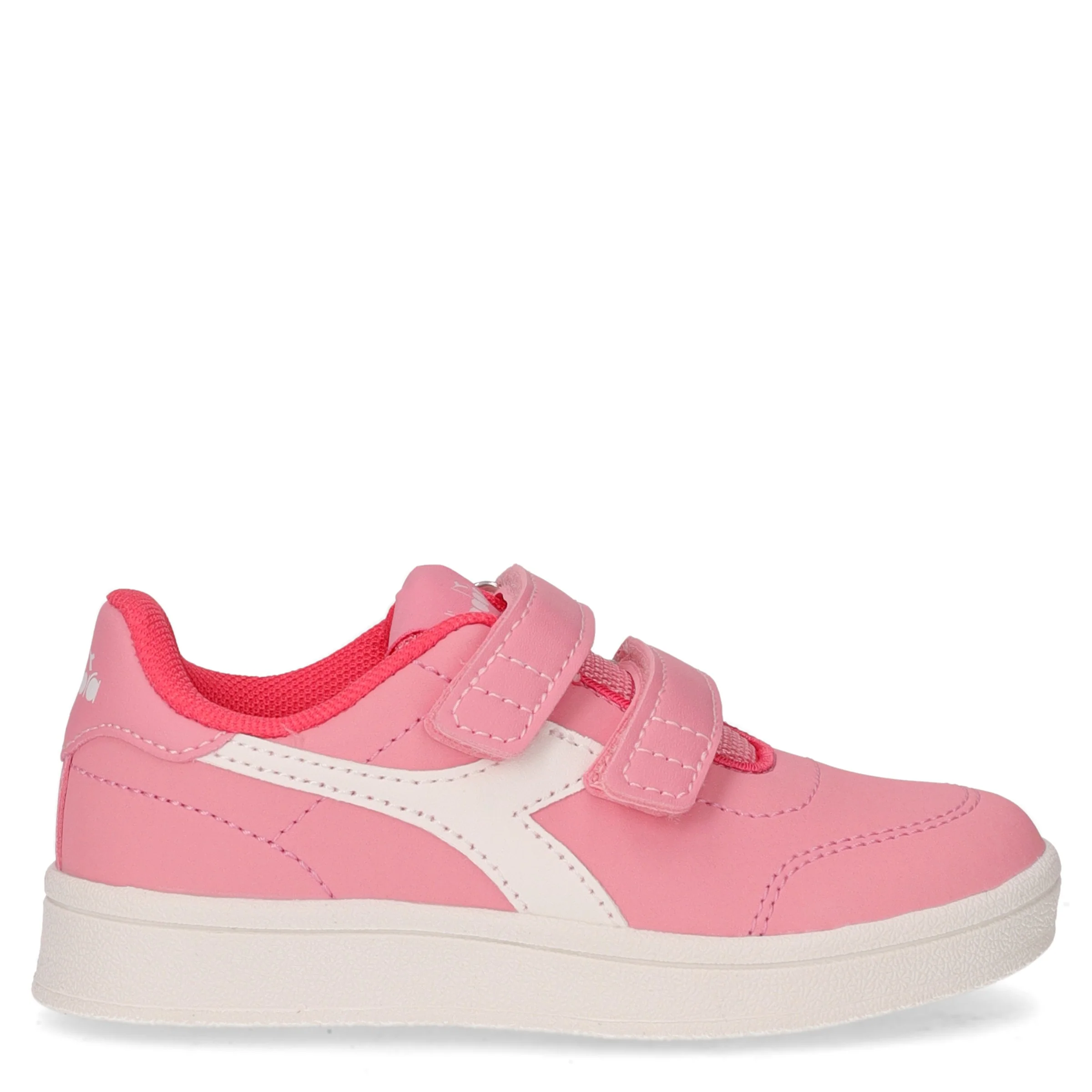 Sneaker bambina in ecopelle rosa bianco