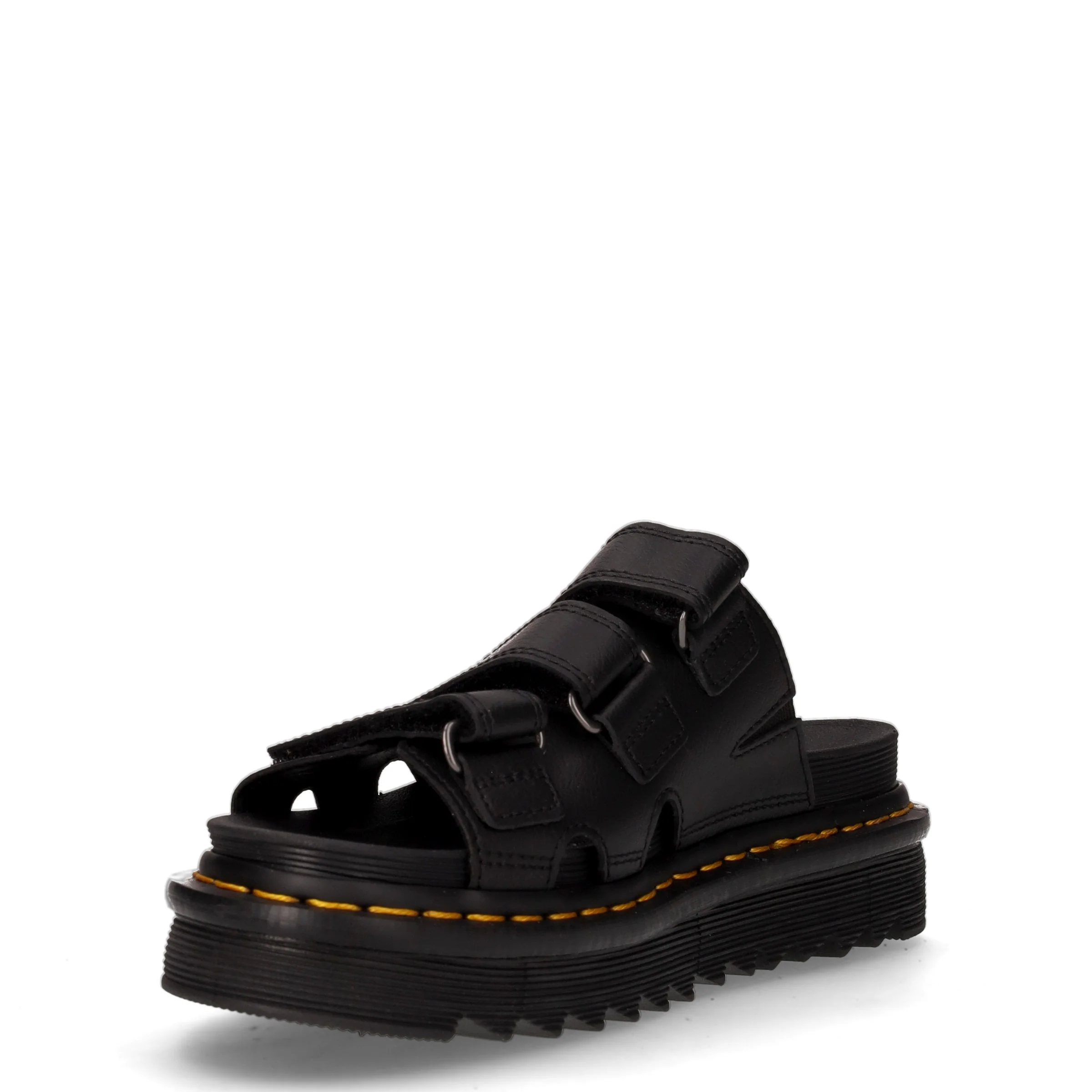 Raine Slide ciabatta in pelle con platform nero - Image 3