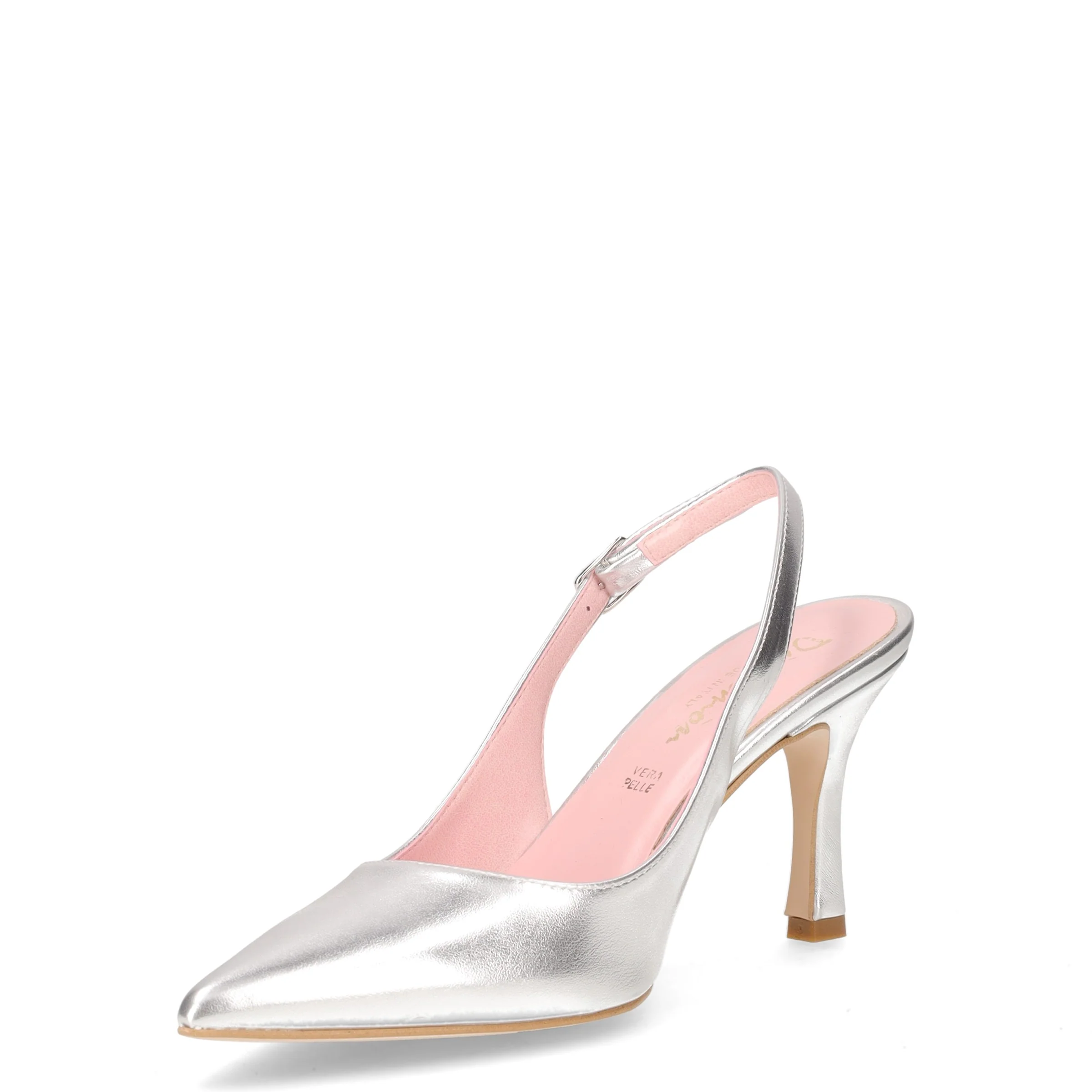 Décolleté slingback a punta in ecopelle argento - Image 3