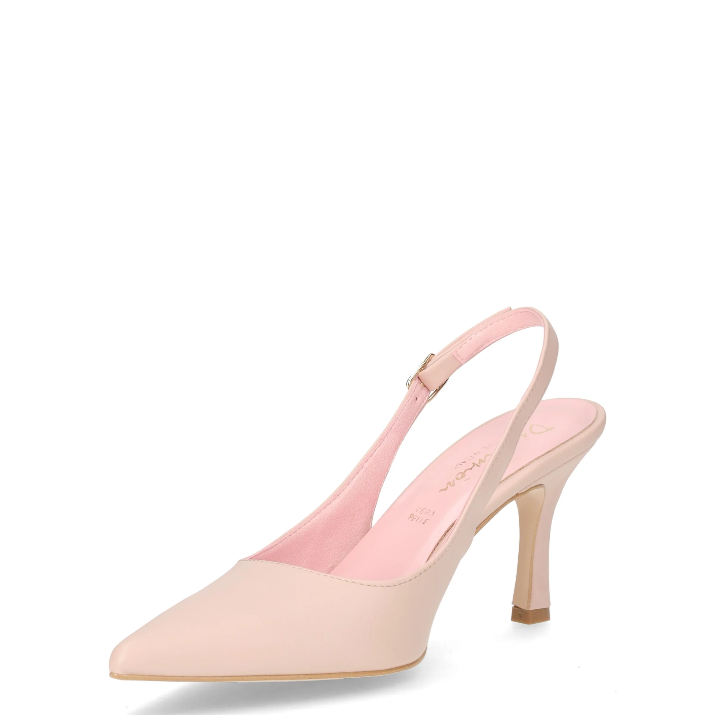 Décolleté slingback a punta in ecopelle blush - Image 3