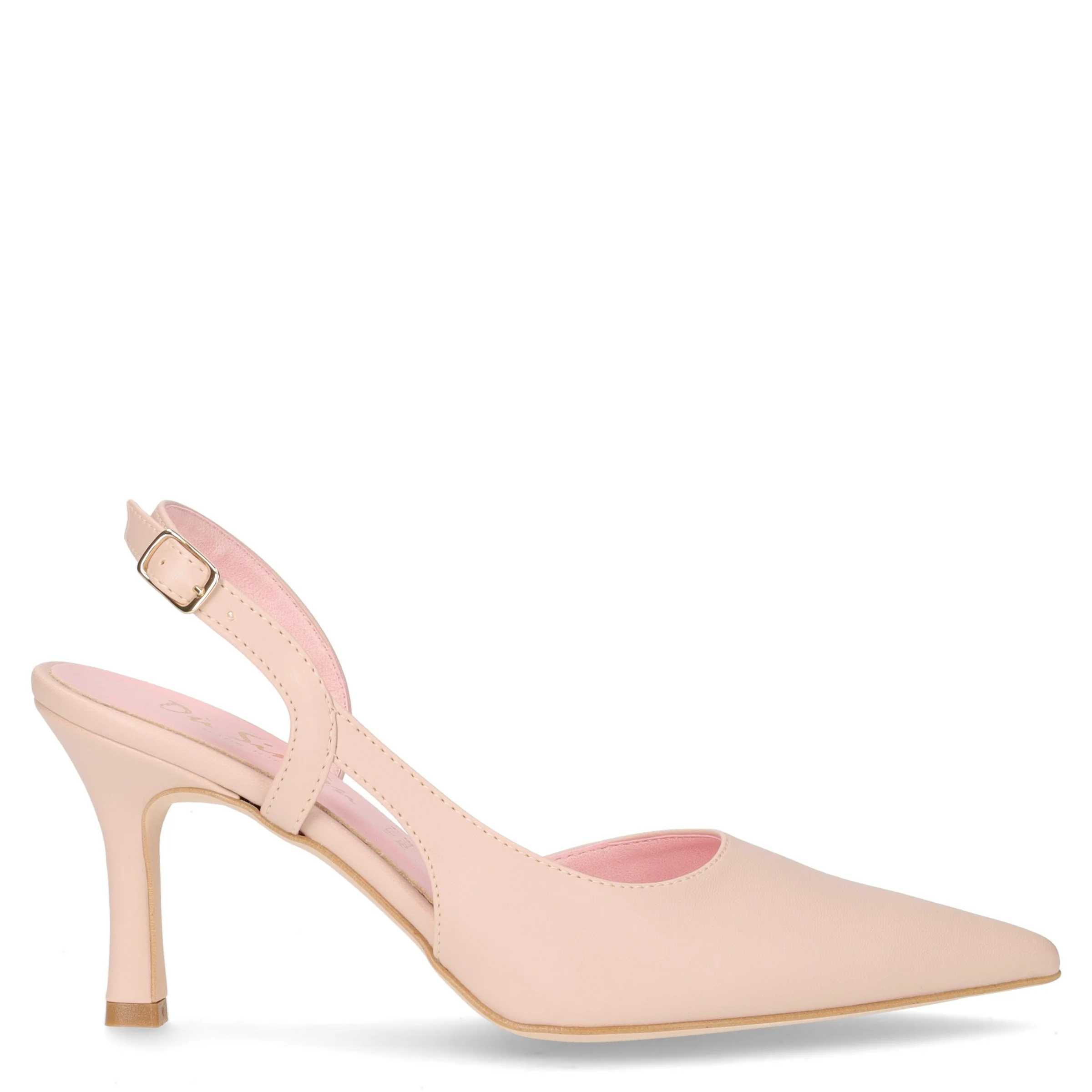 Décolleté slingback a punta in ecopelle blush
