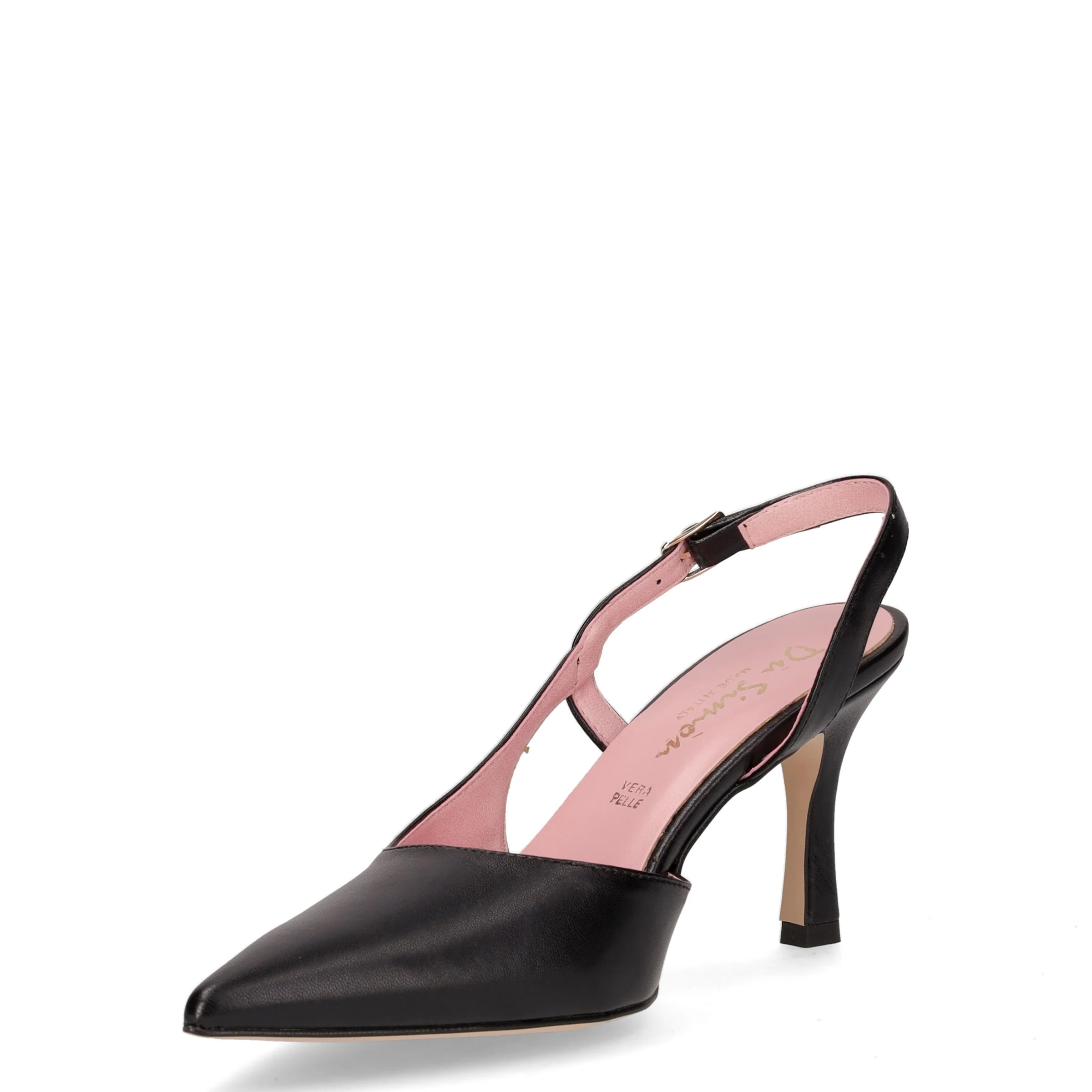 Décolleté slingback a punta in ecopelle nero - Image 3