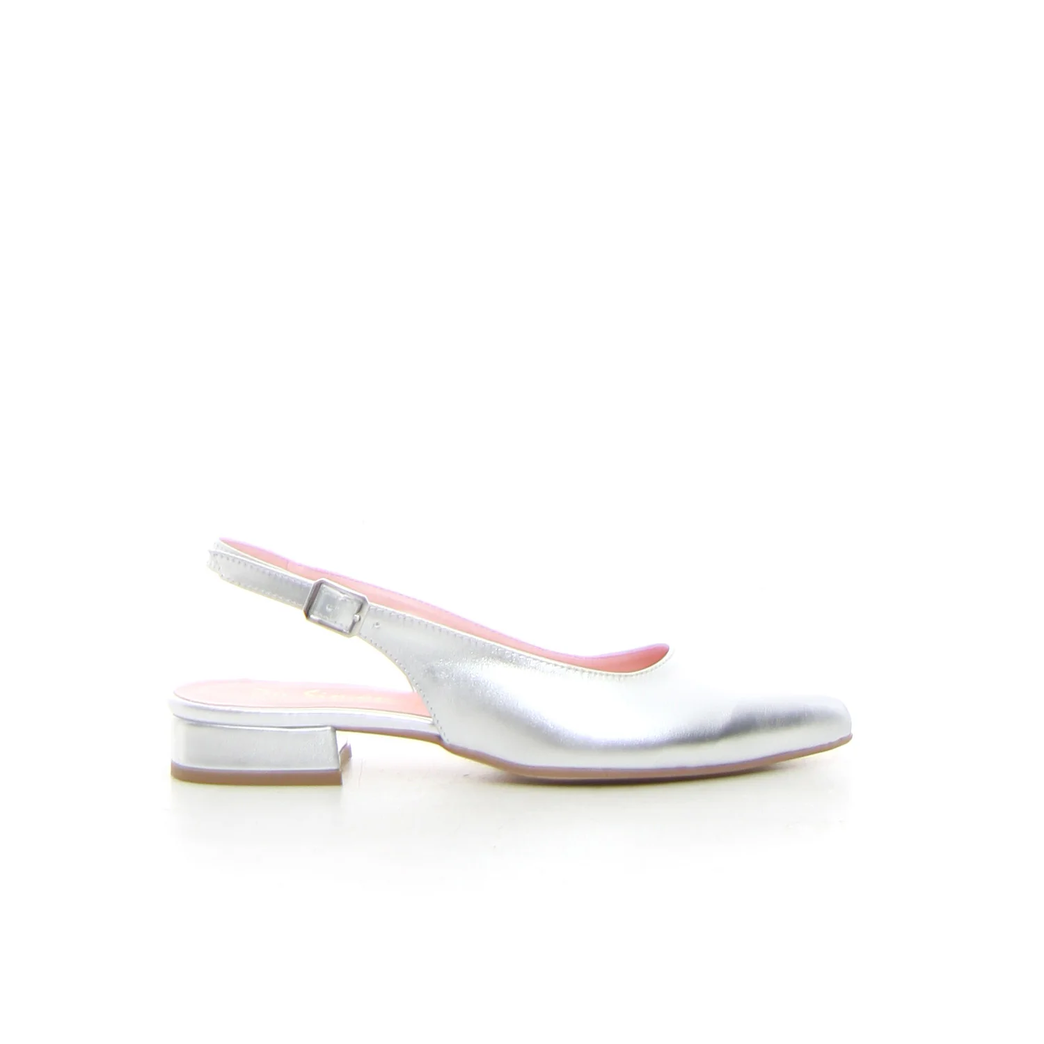 Décolleté slingback bassa argento king