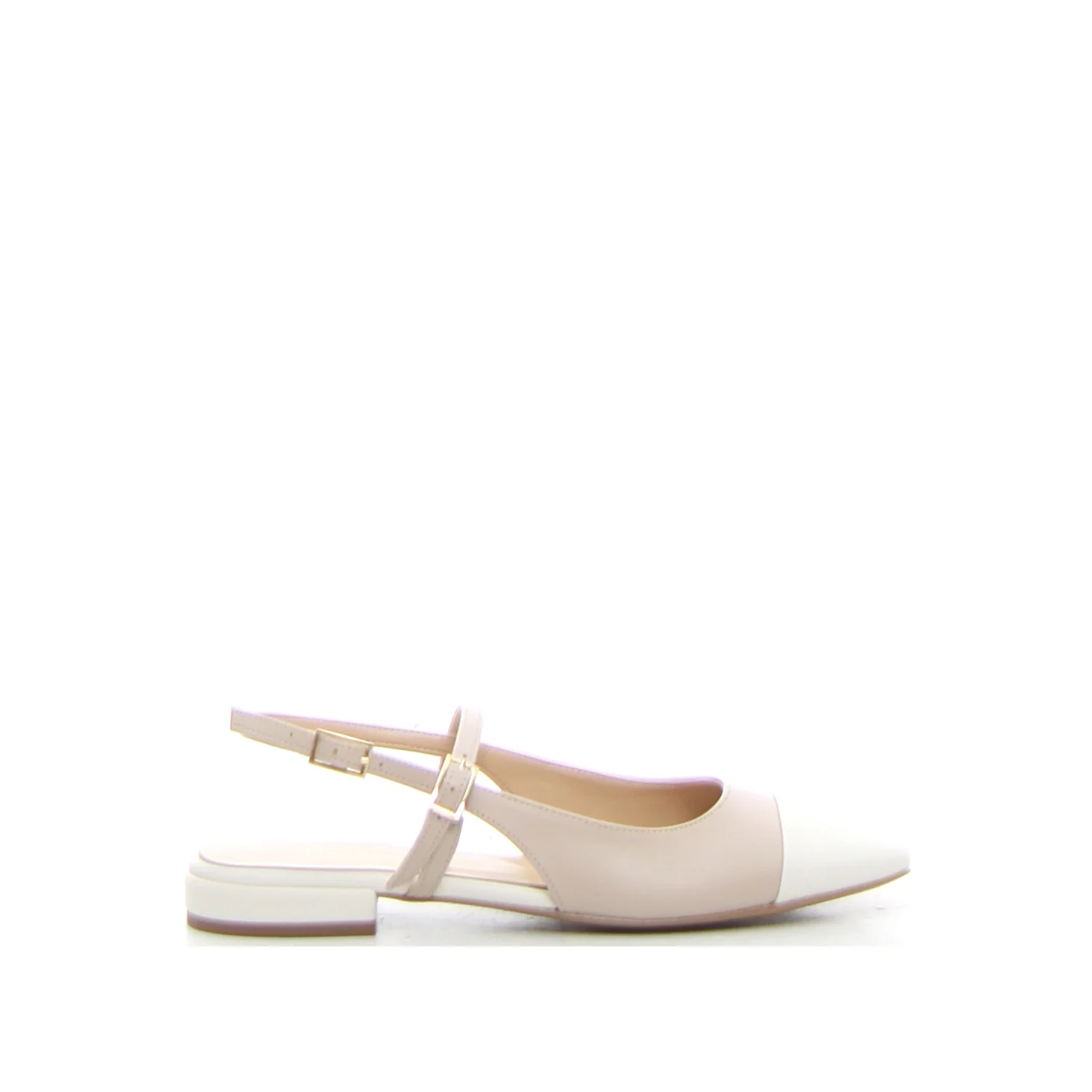 Décolleté slingback bassa burro nude