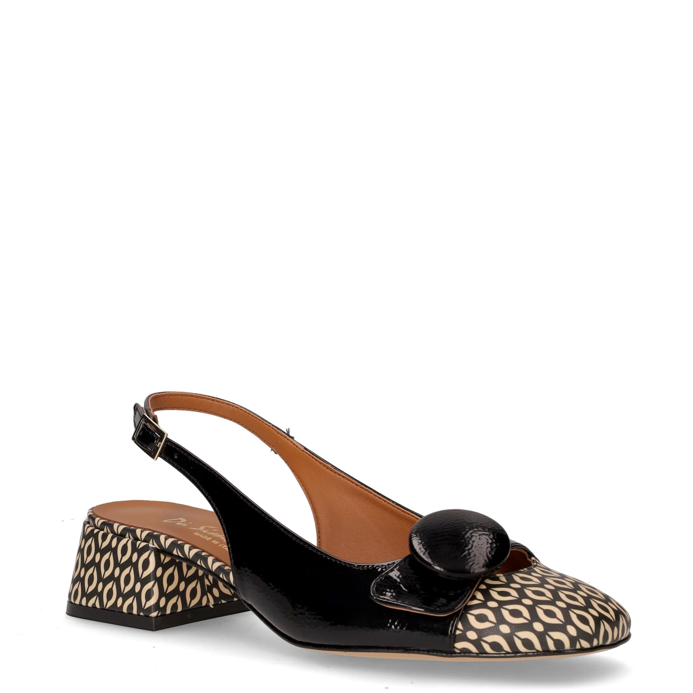 Décolleté slingback in ecopelle nero - Image 2