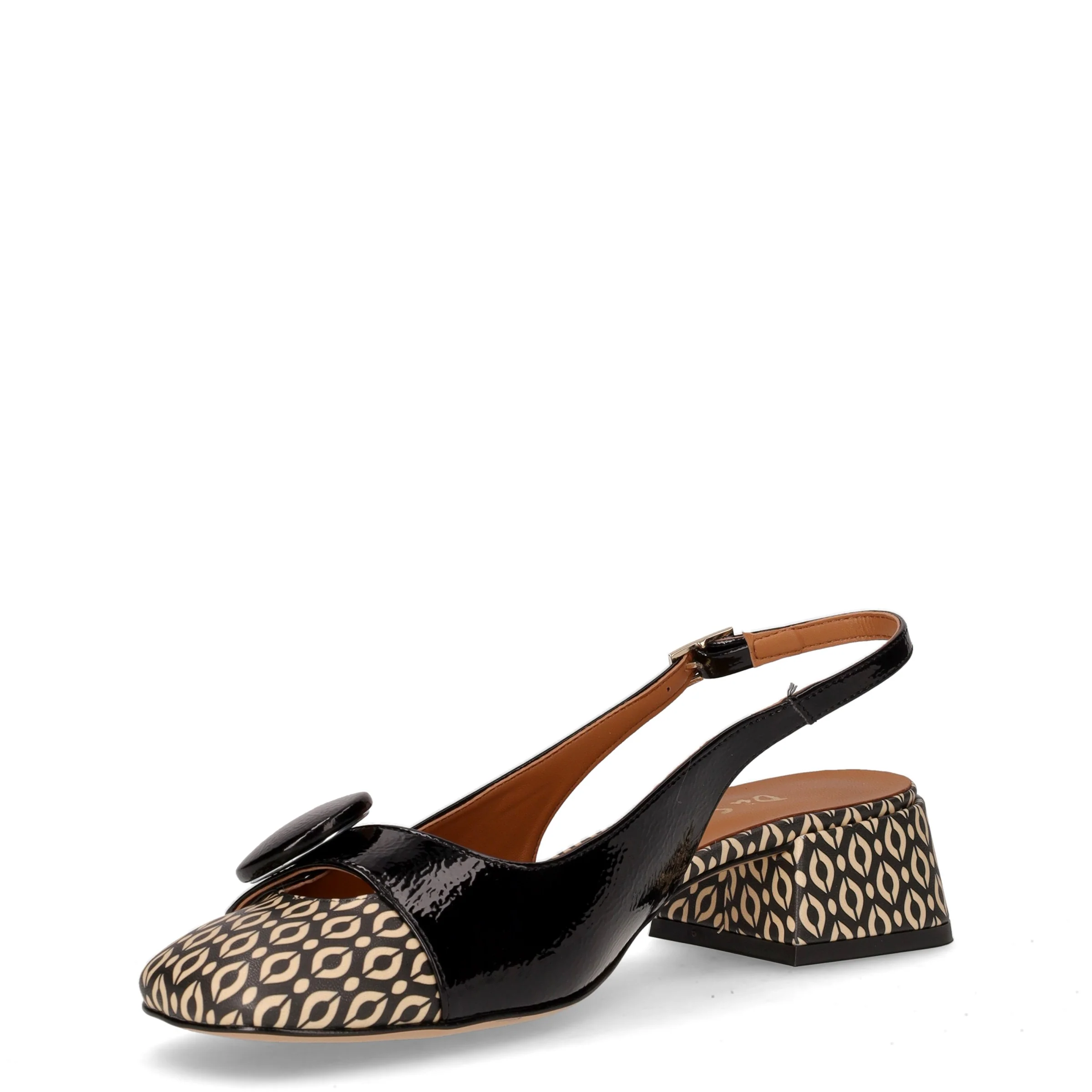 Décolleté slingback in ecopelle nero - Image 3