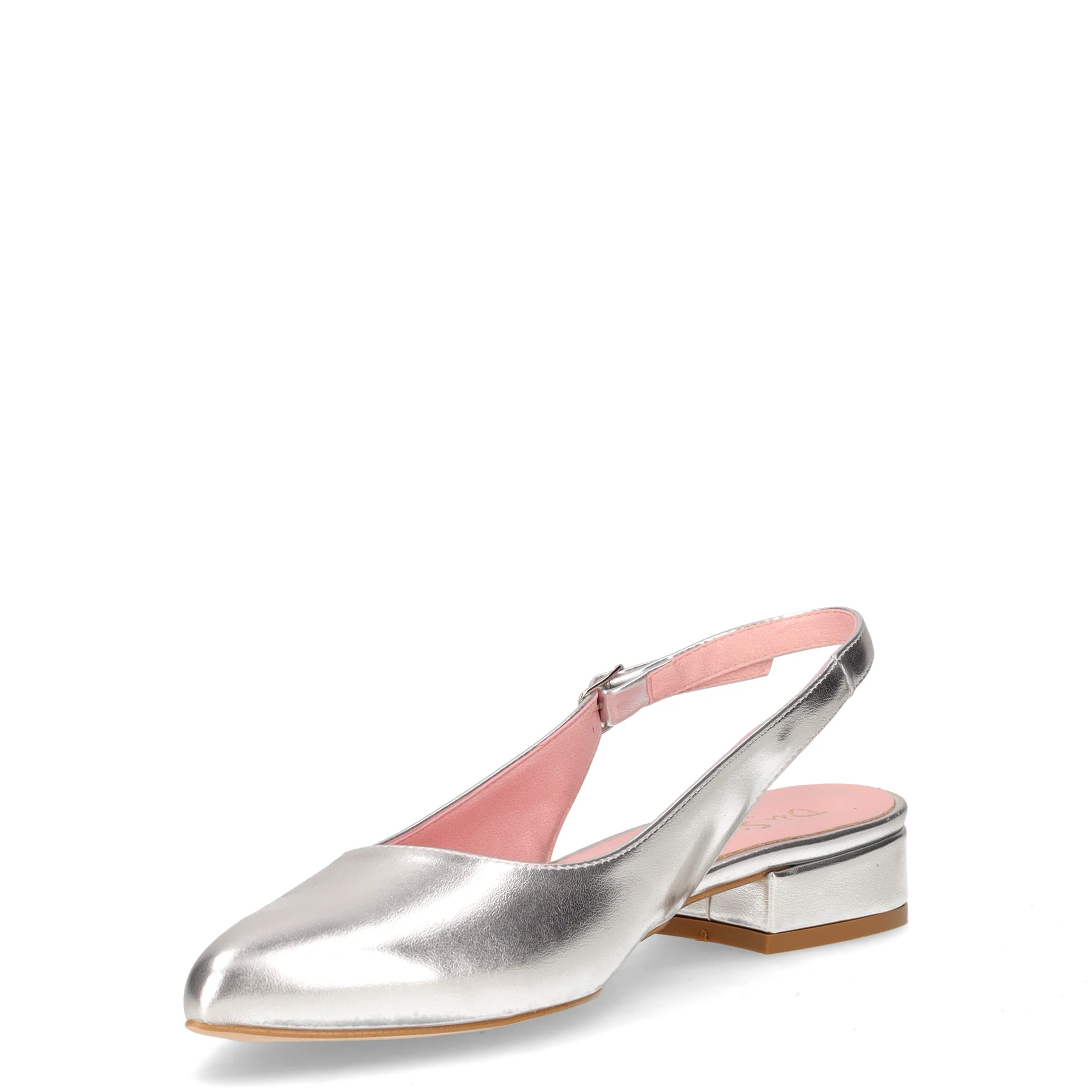 Slingback a punta in ecopelle argento - Image 3