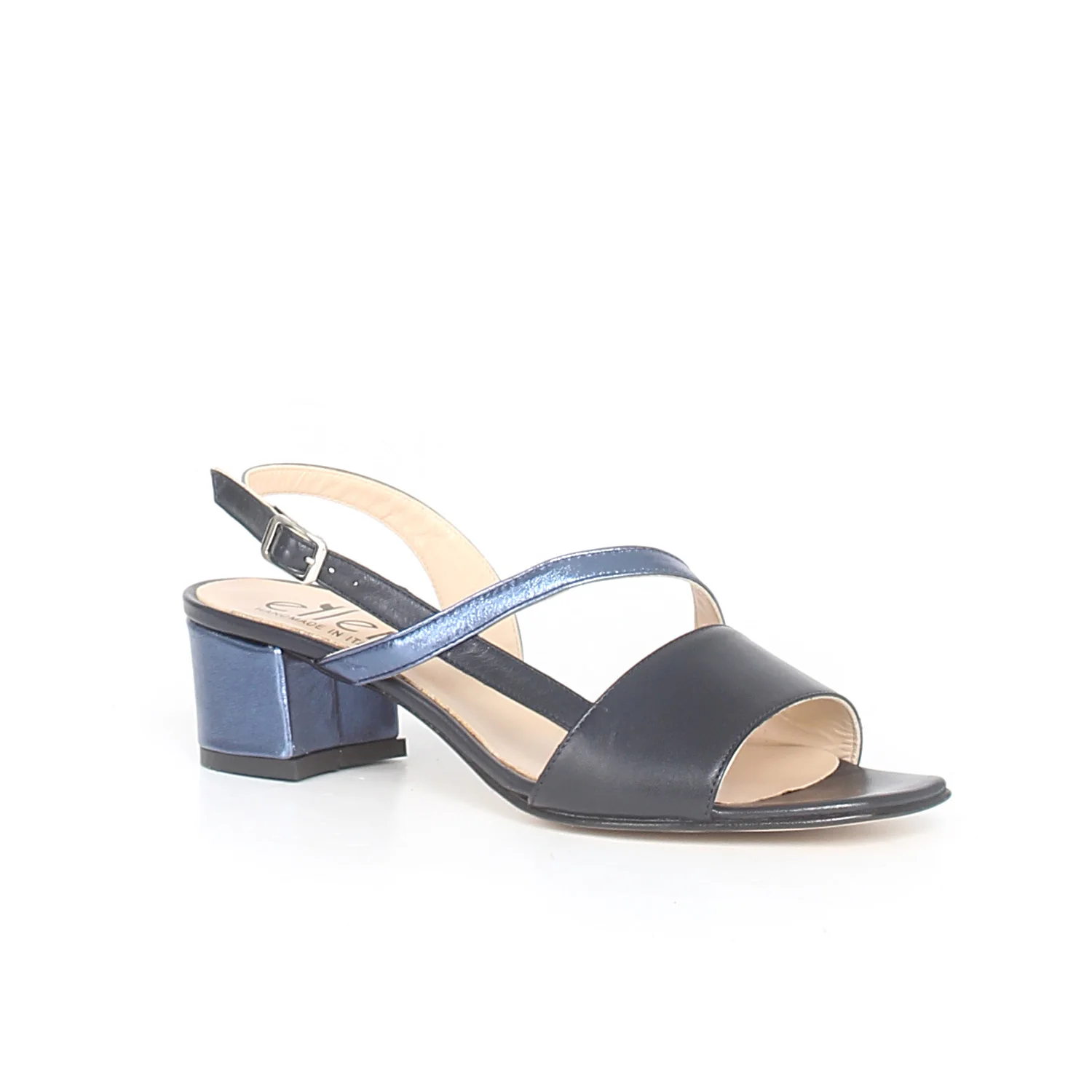 Sandalo con tacco blue bluette - Image 2