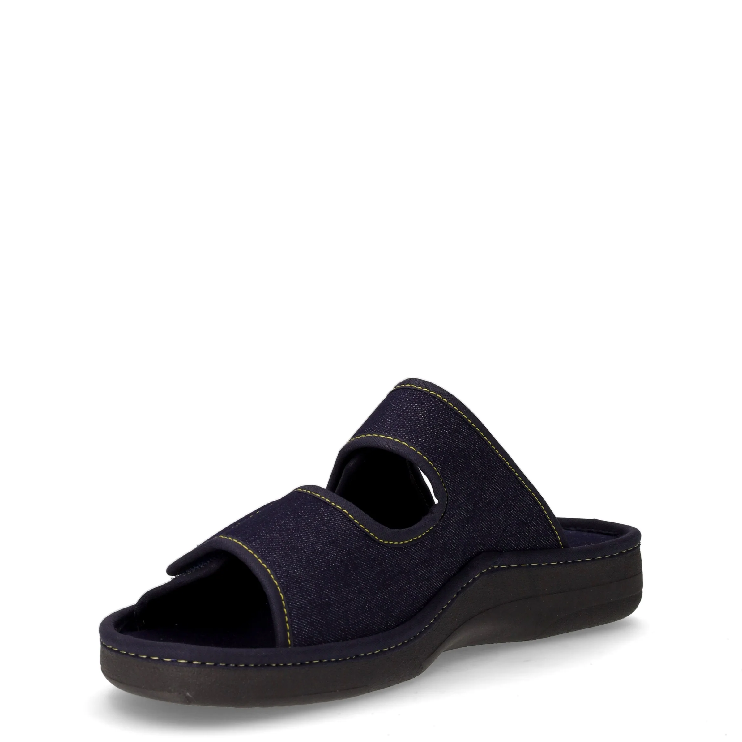 Ciabatta in tessuto con strappi blu - Image 3