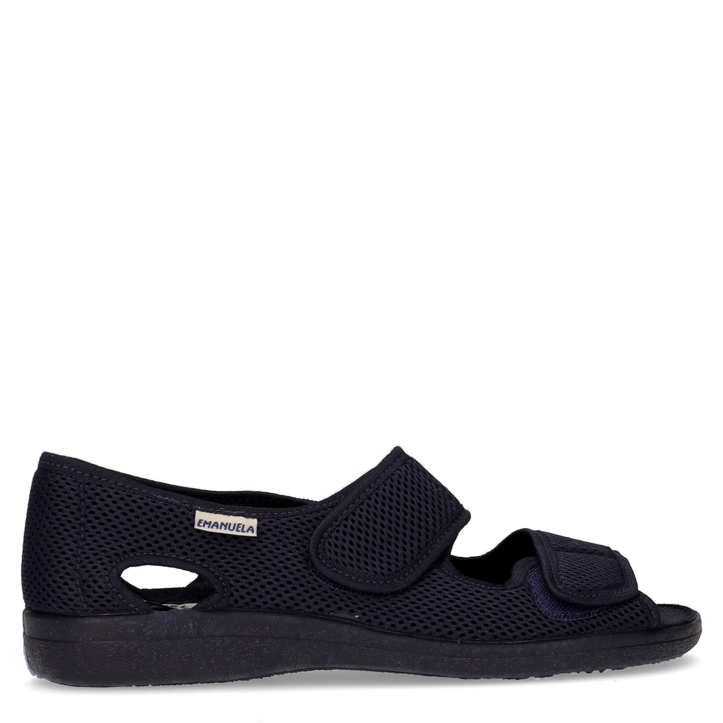 Pantofola con strappi blu