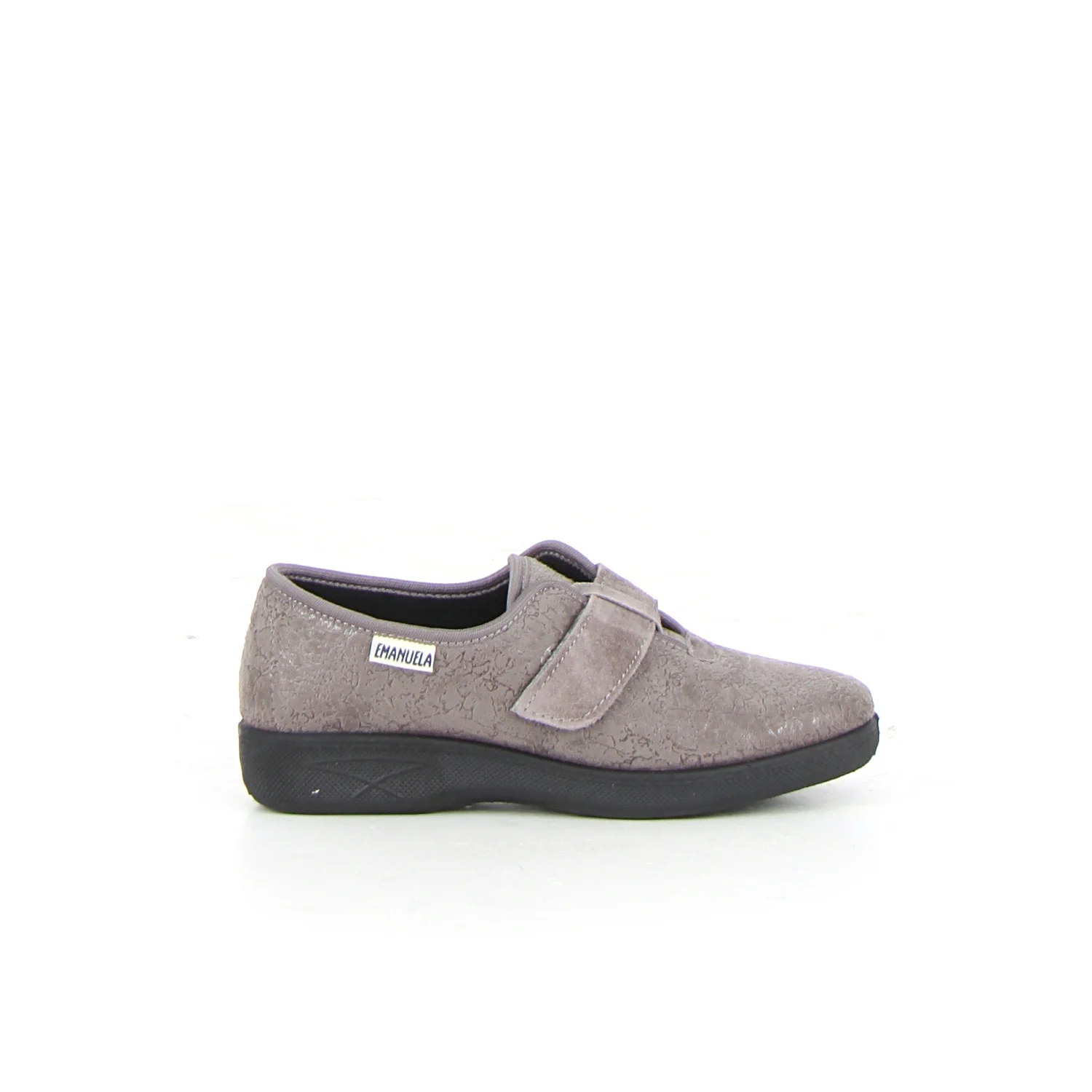 Pantofola con strappo grigio
