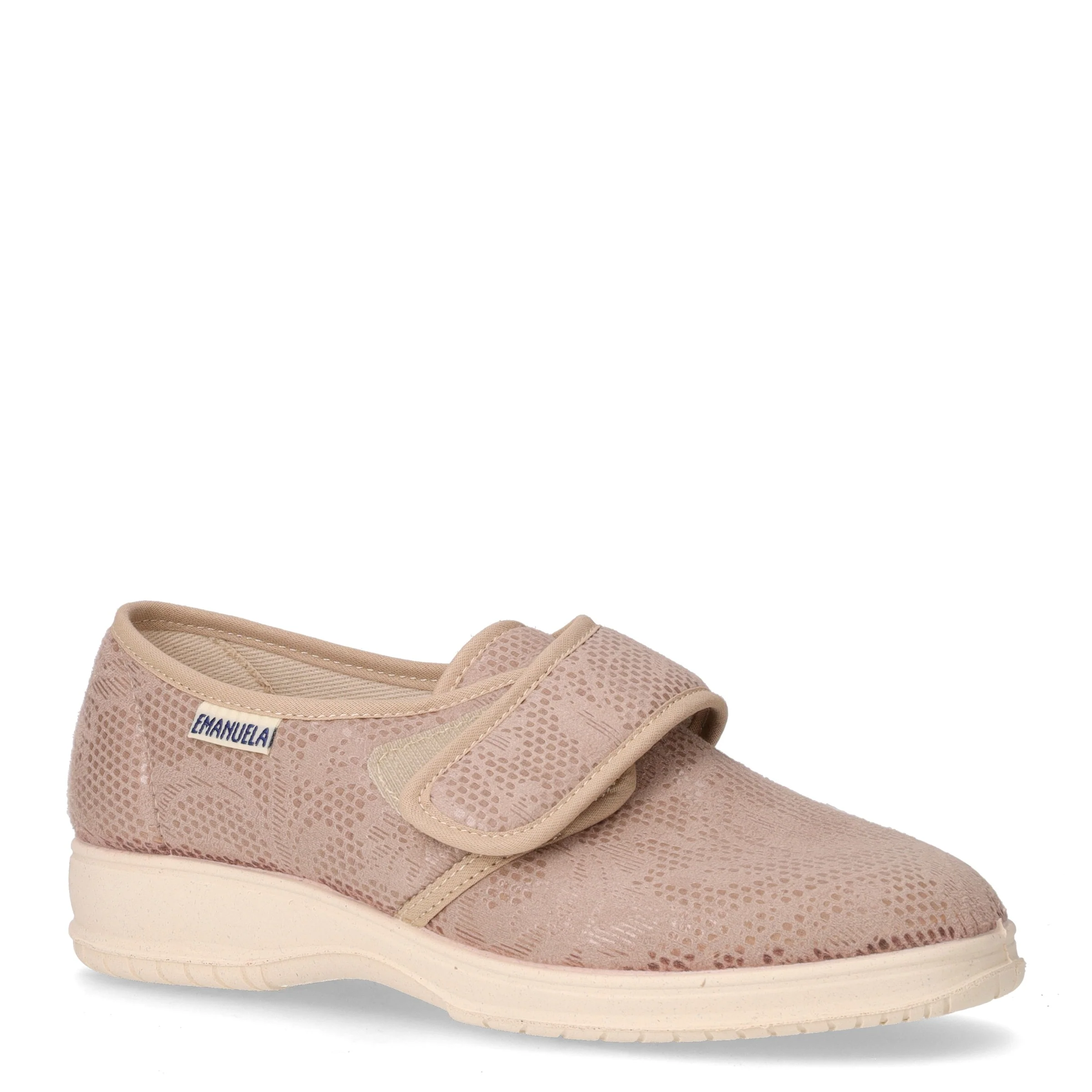 Pantofola in tessuto con strappo beige - Image 2