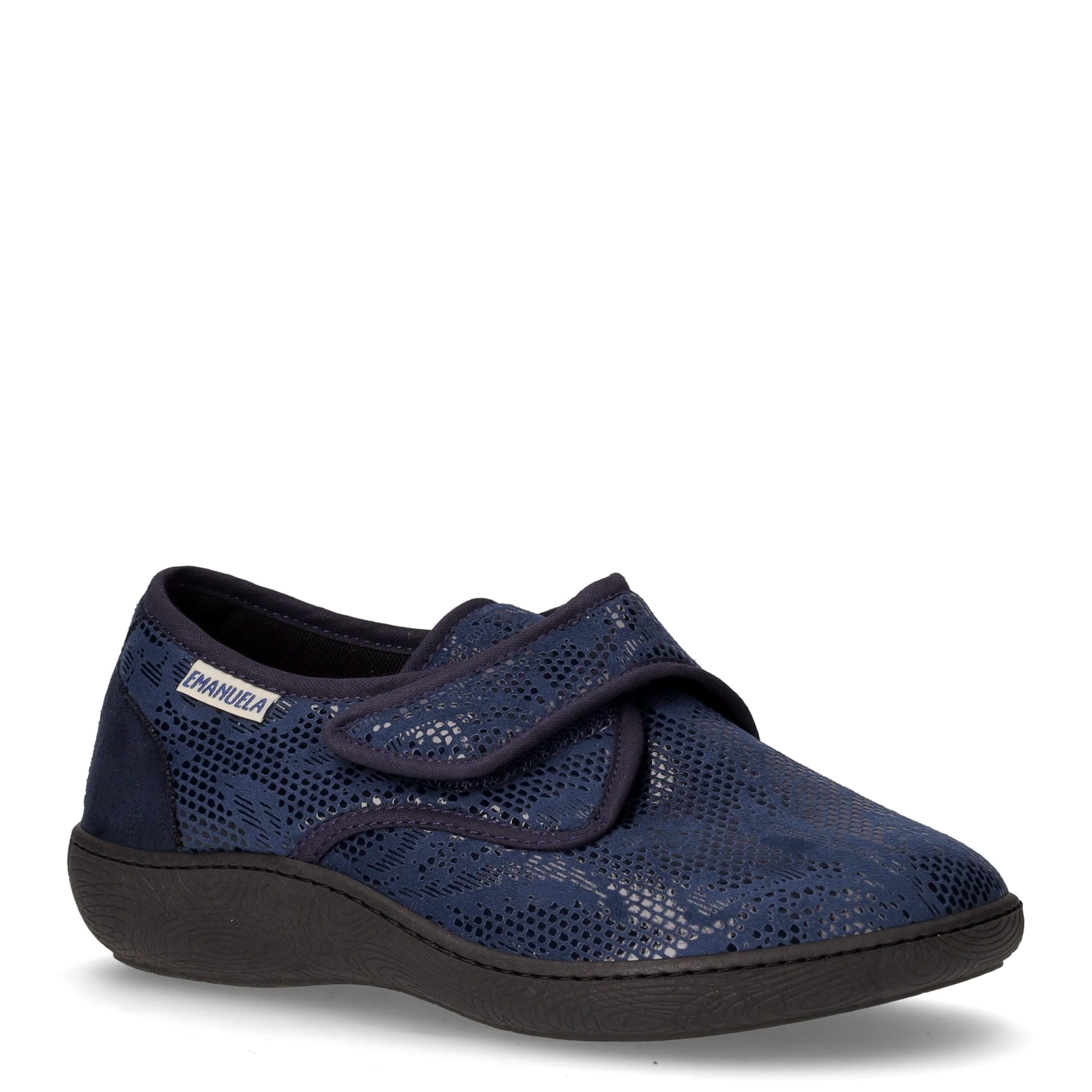Pantofola in tessuto con strappo blu - Image 2