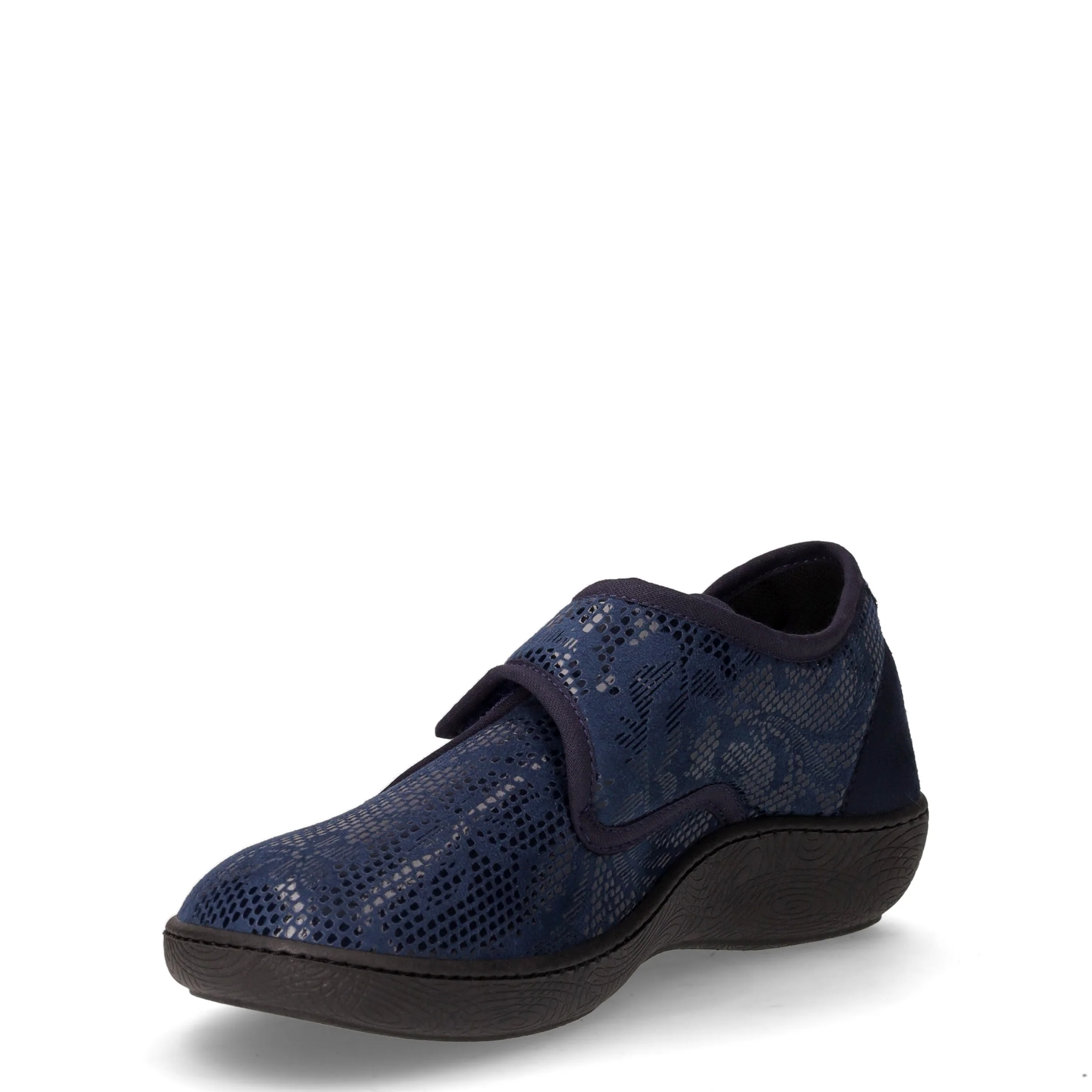Pantofola in tessuto con strappo blu - Image 3
