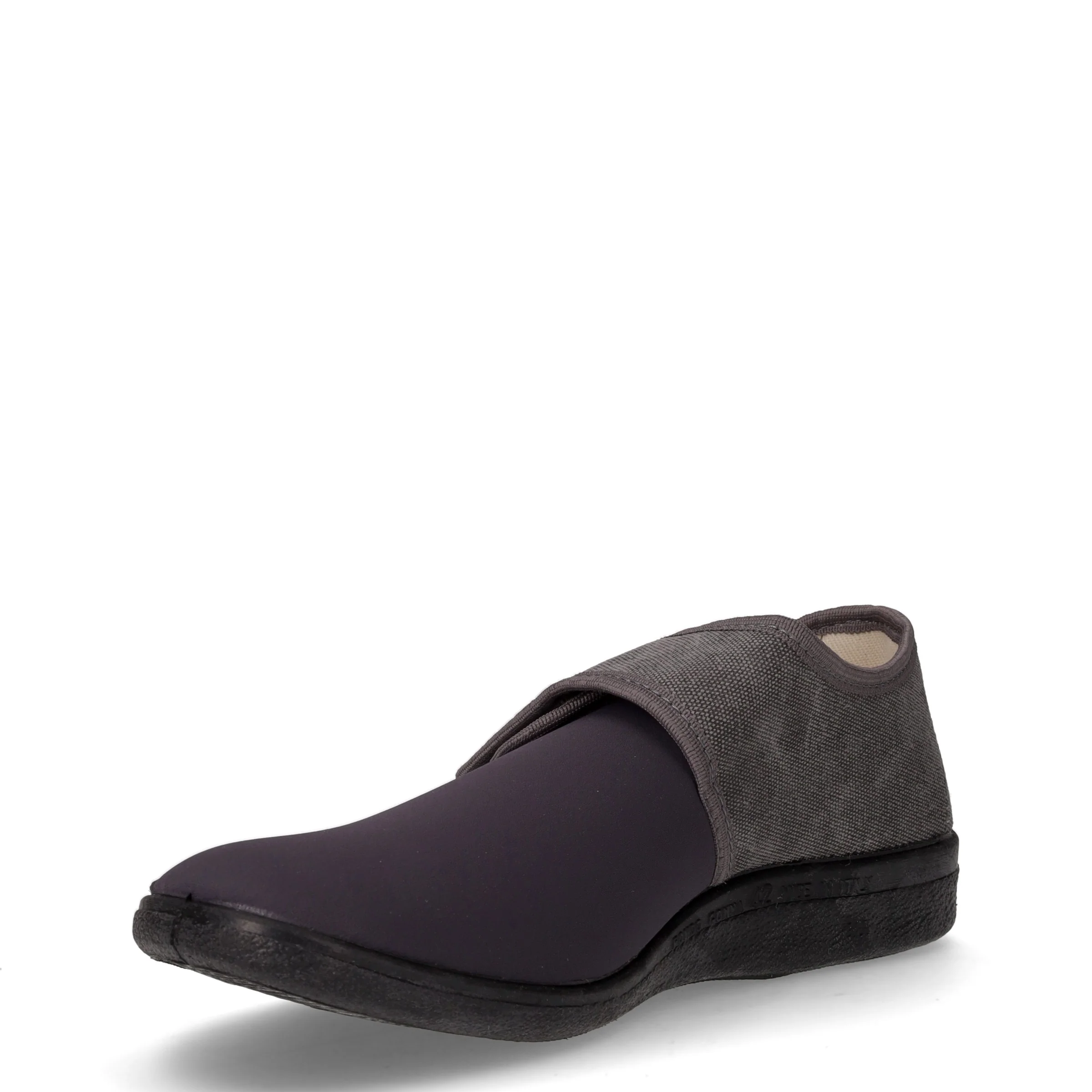 Pantofola in tessuto con strappo grigio - Image 3