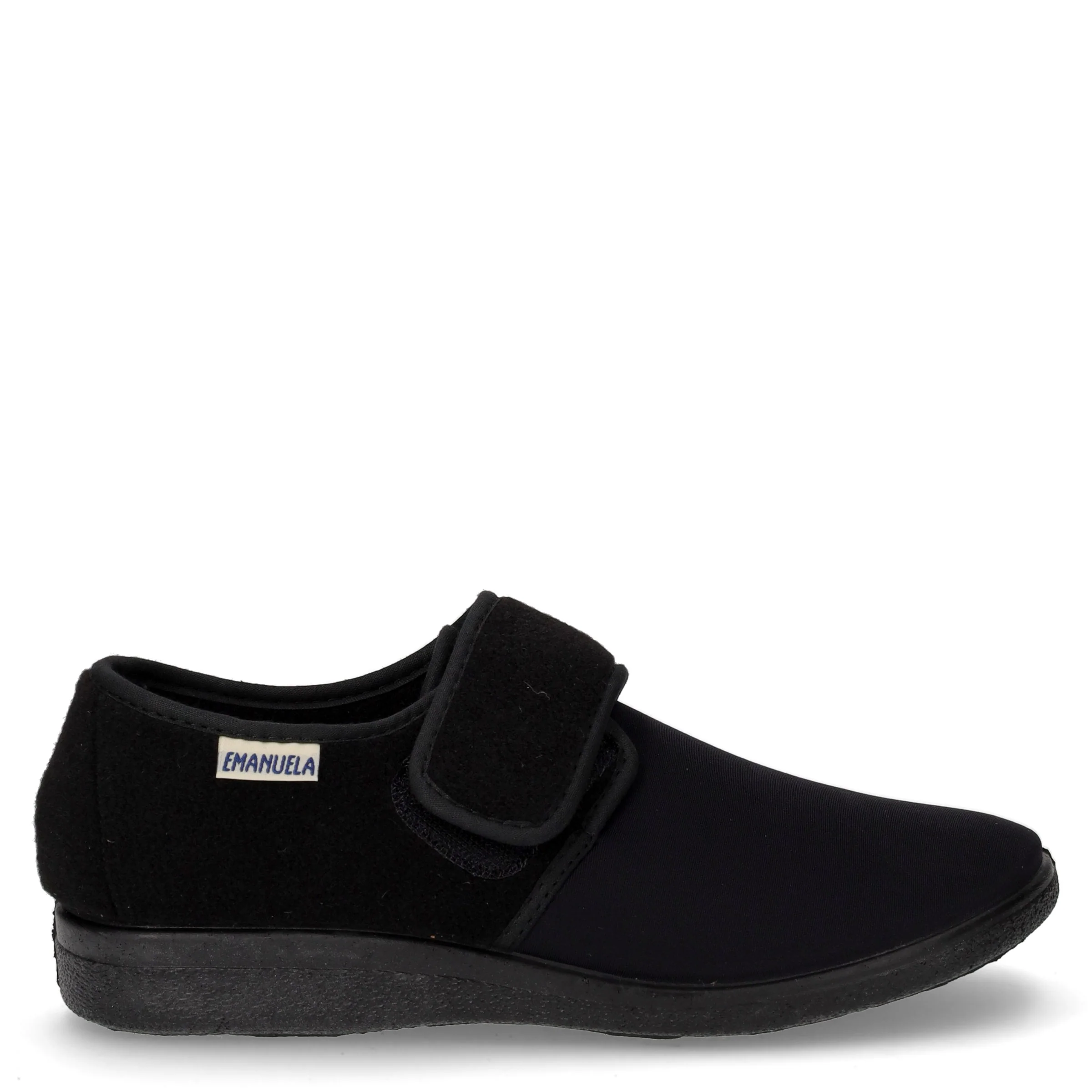 Pantofola in tessuto nero