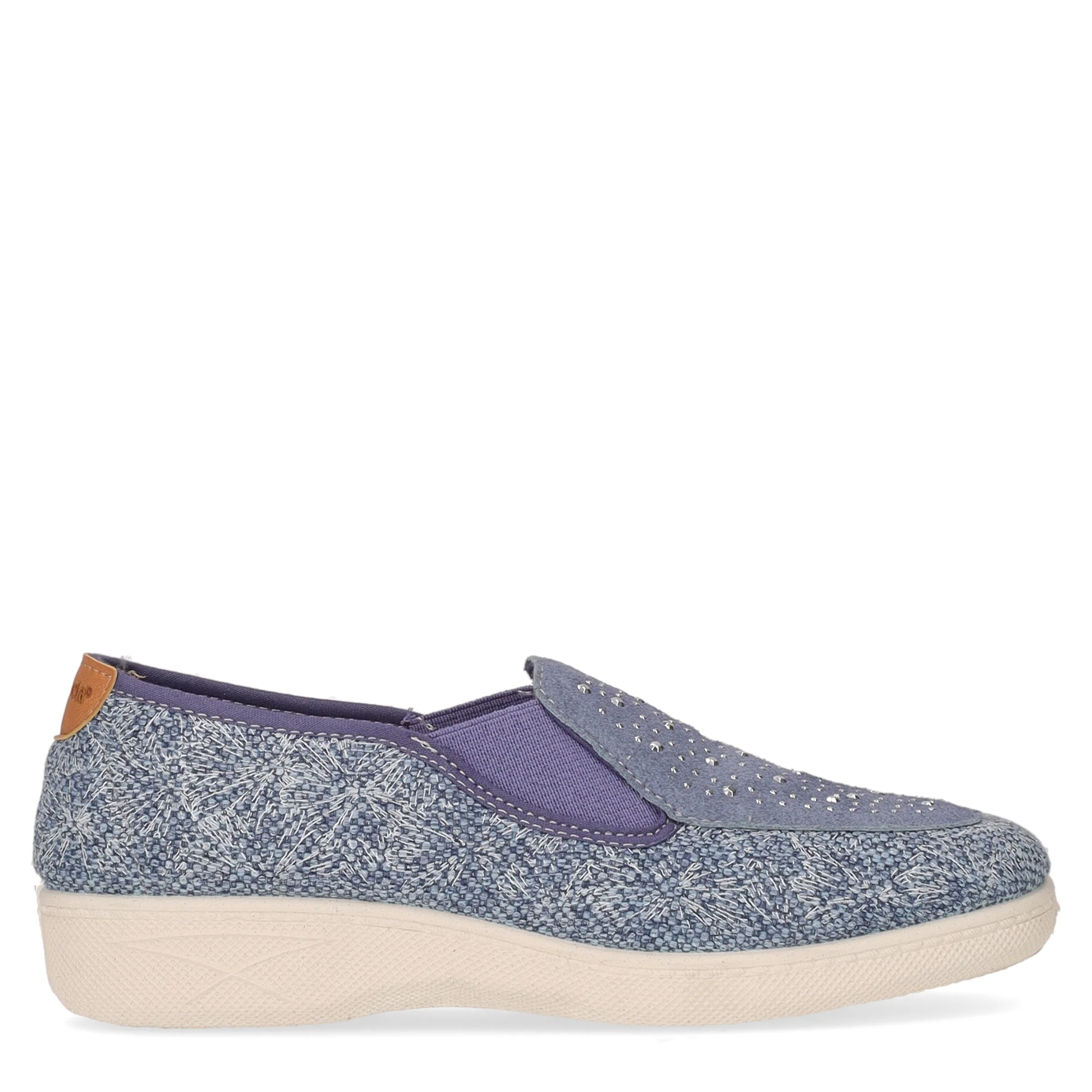 Sneaker slip on con zeppa jeans