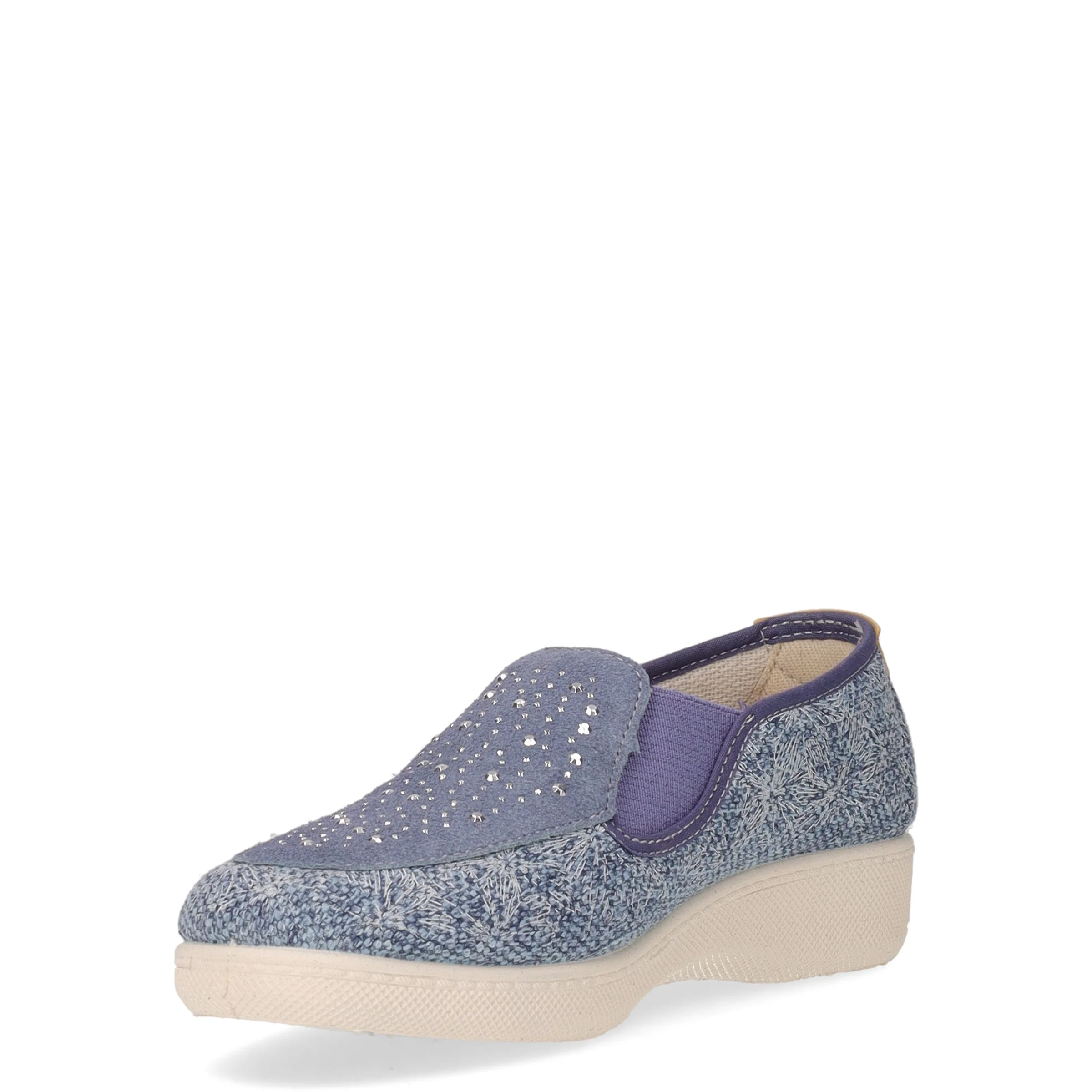 Sneaker slip on con zeppa jeans - Image 3