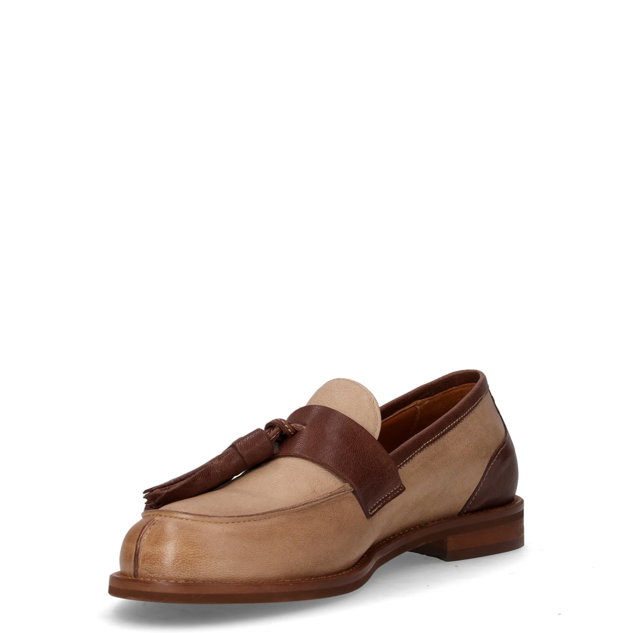 Mocassino in pelle con nappine safari cacao - Image 3
