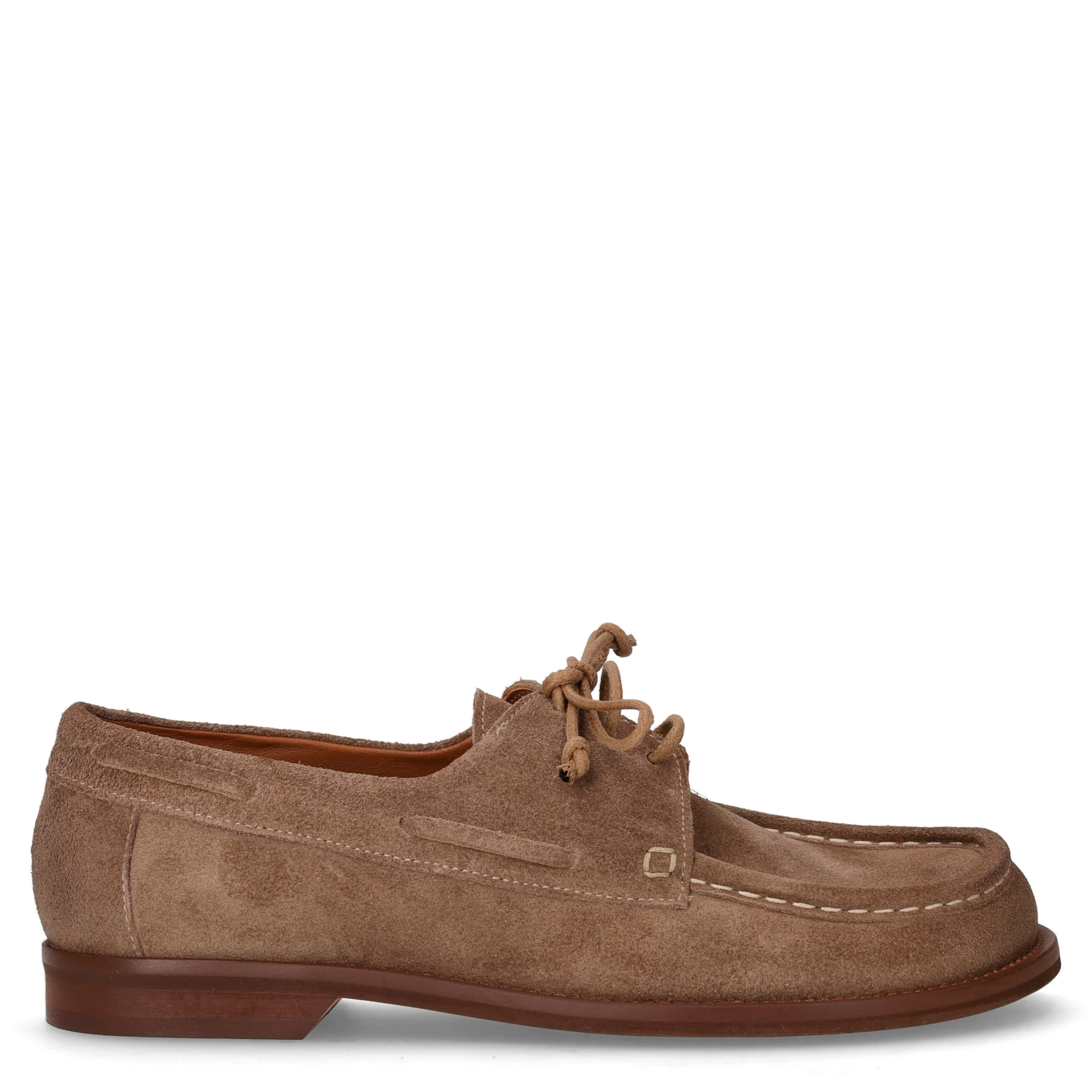 Stringata casual in pelle cocco