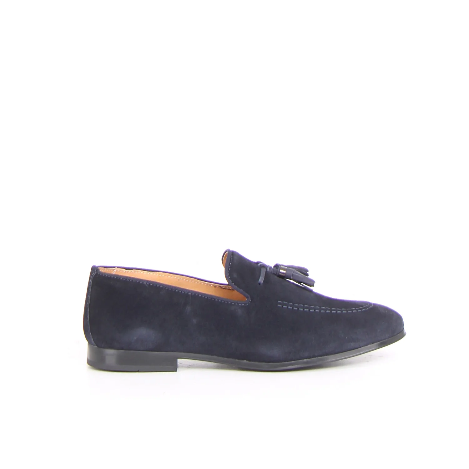 Mocassino con nappine blu