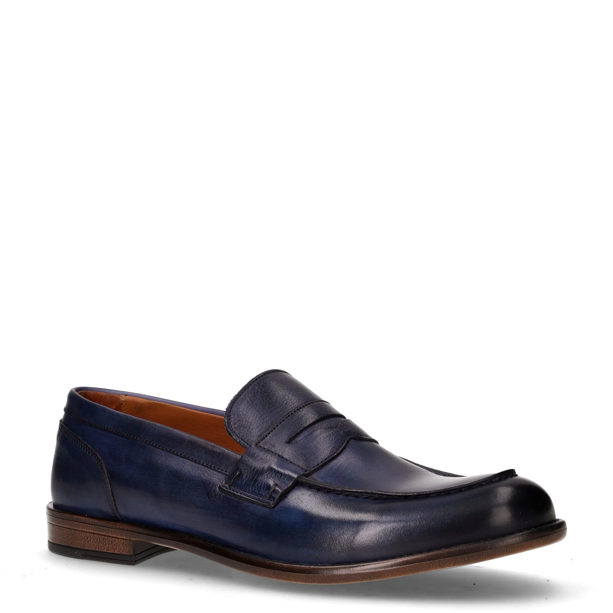 Mocassino in pelle blu - Image 2