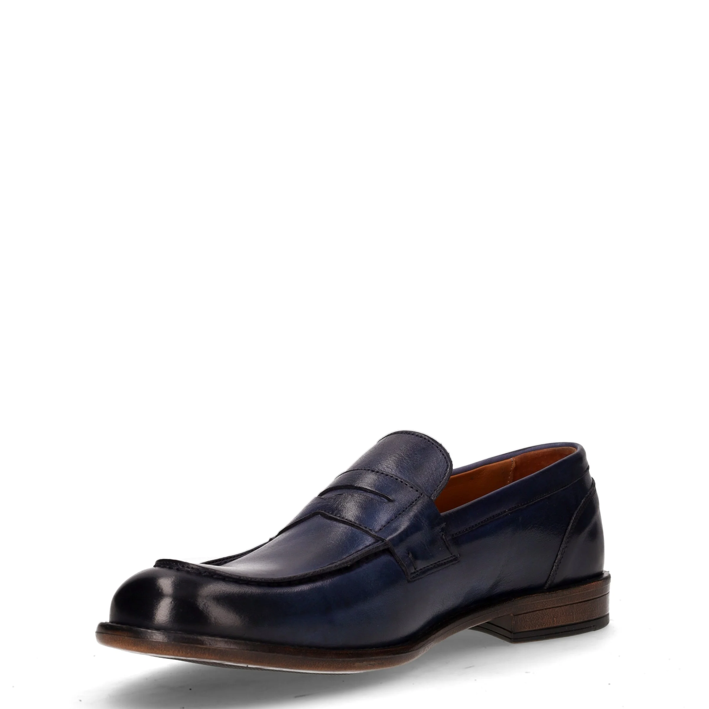Mocassino in pelle blu - Image 3
