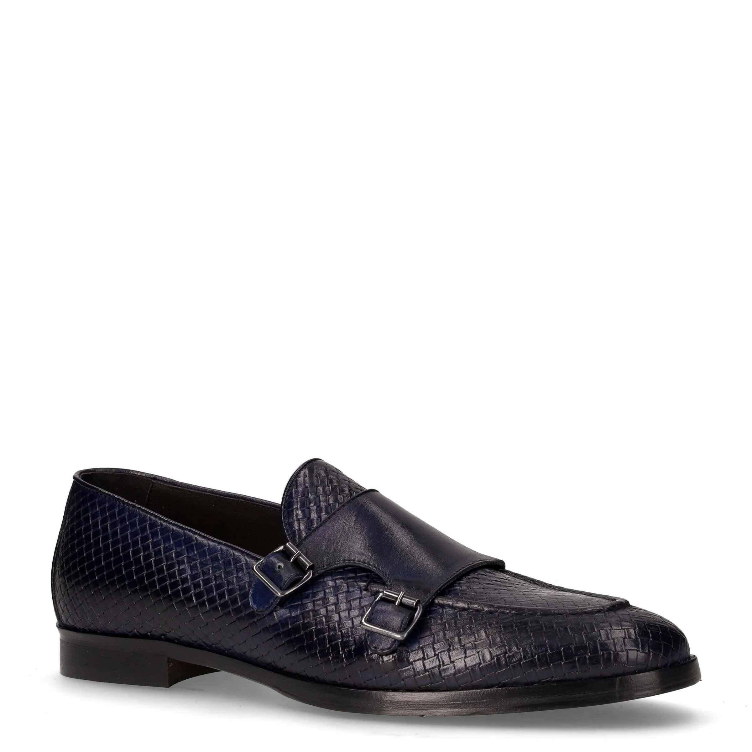 Mocassino in pelle con fibbie jeans - Image 2