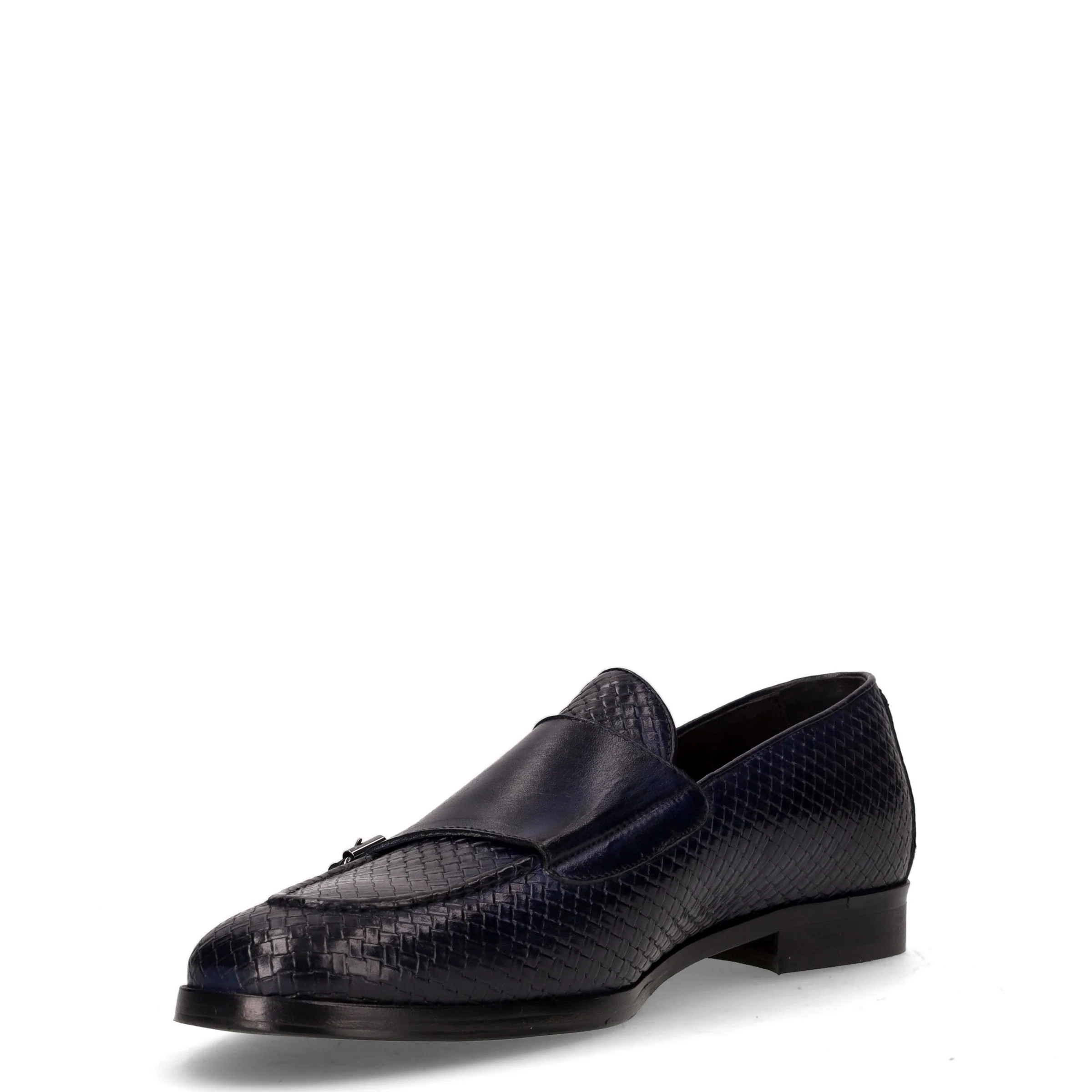 Mocassino in pelle con fibbie jeans - Image 3