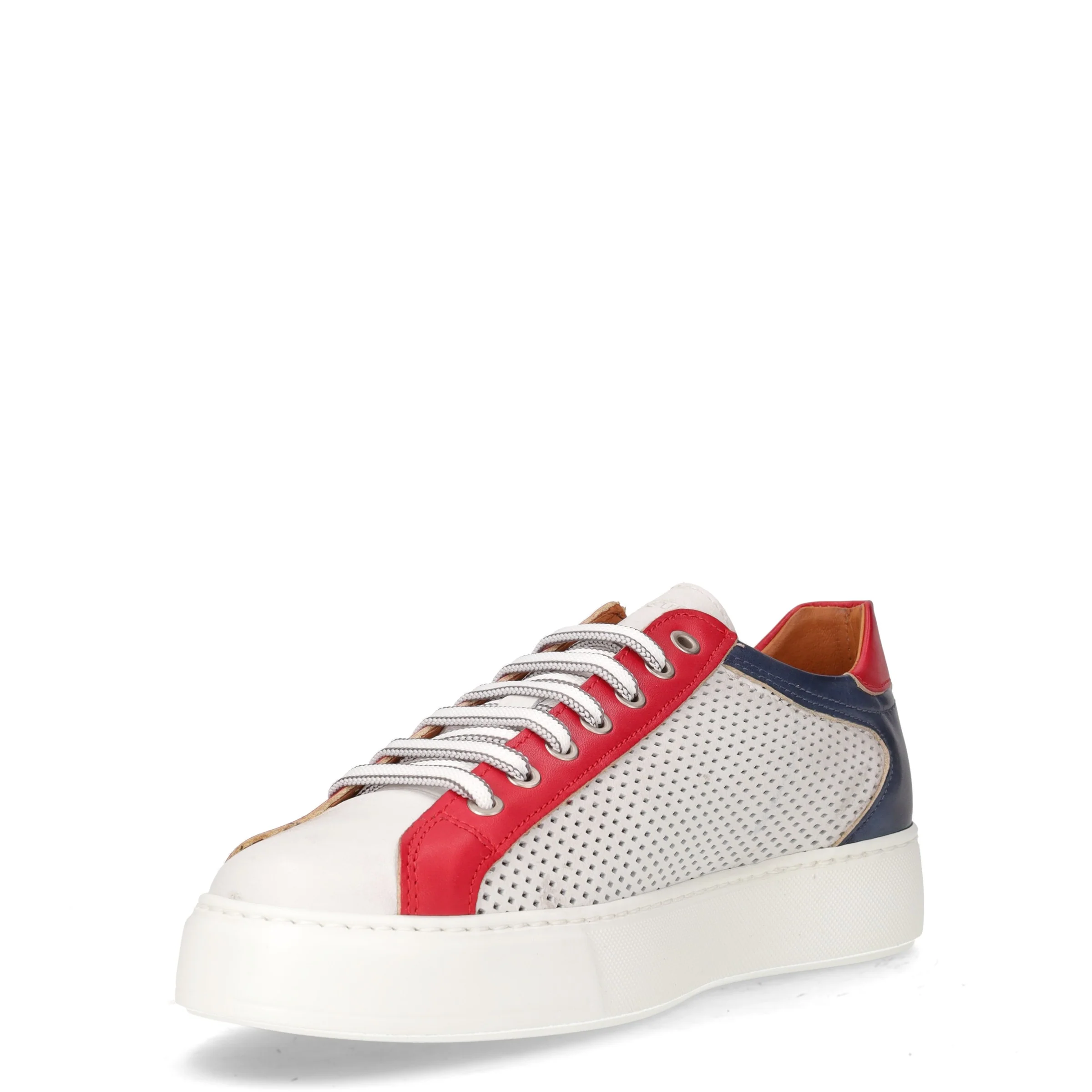 Sneaker in pelle bianco rosso blu - Image 3