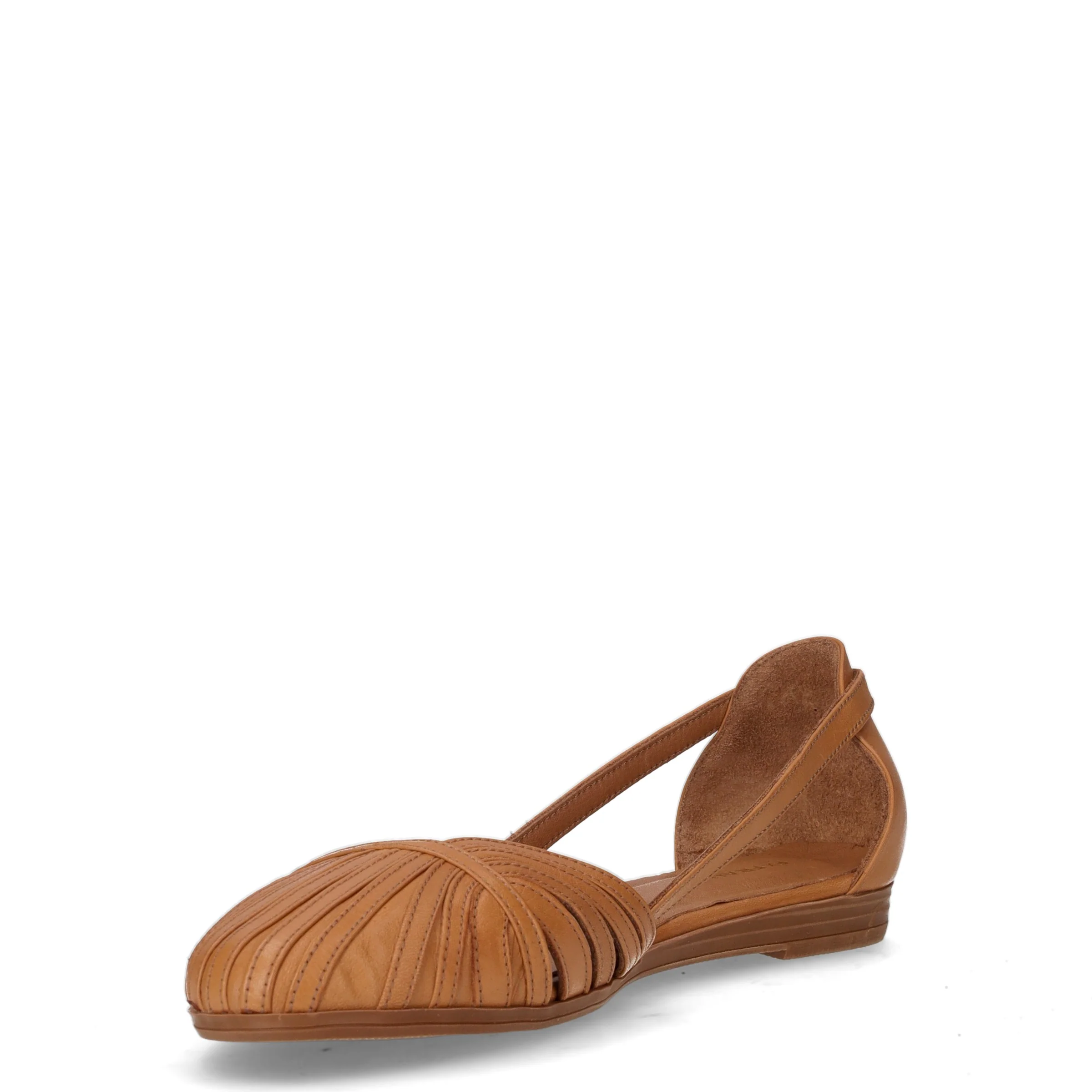 Ballerina aperta in pelle caramello - Image 3