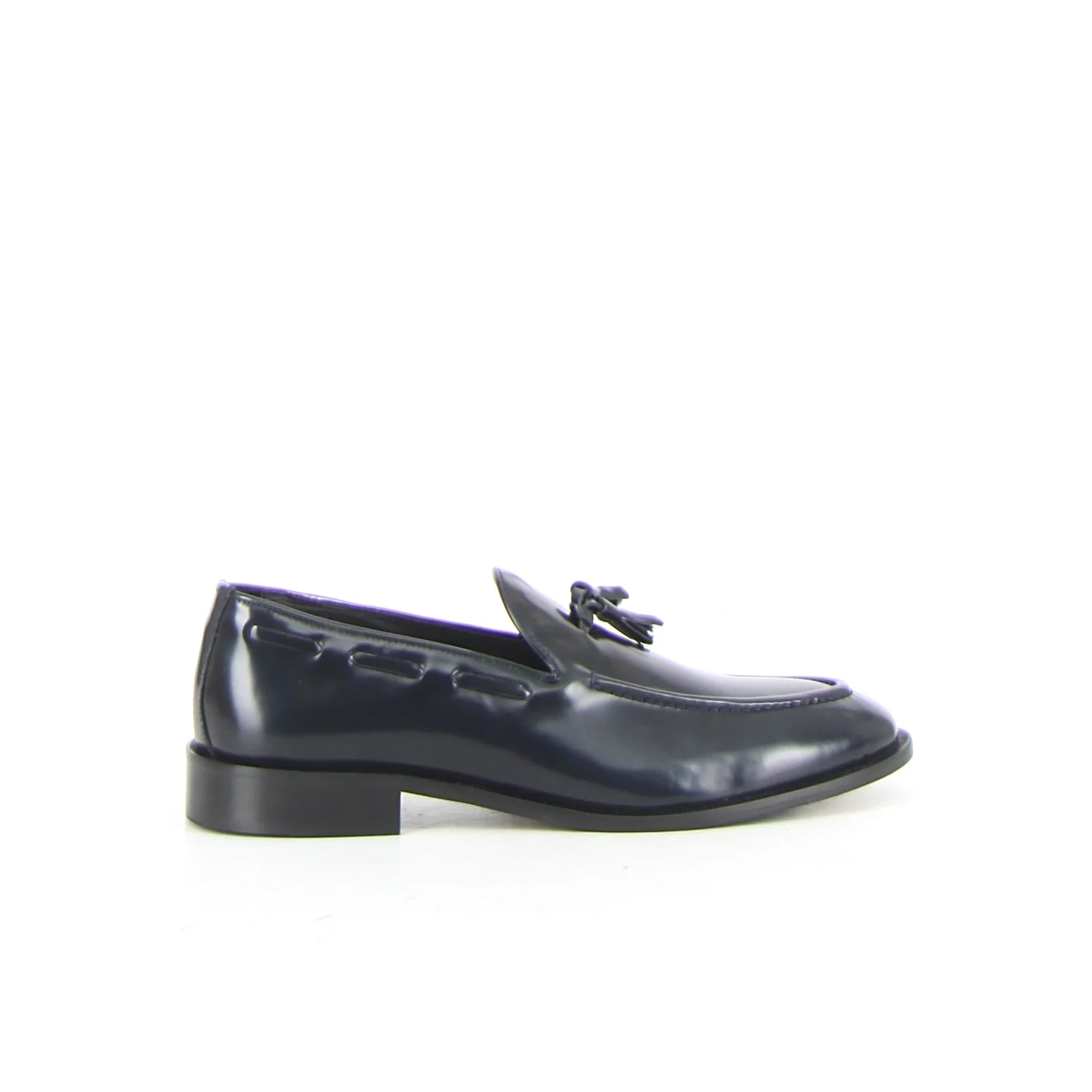Mocassino con nappine blu