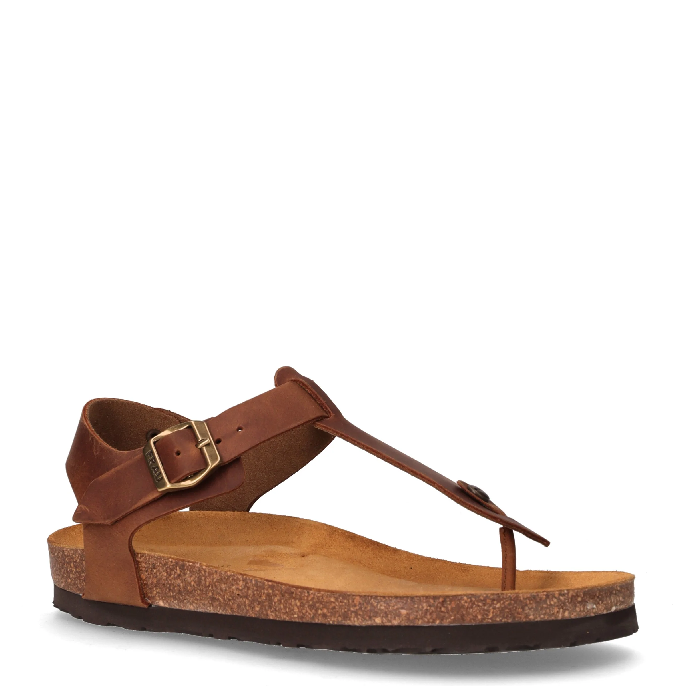 Sandalo infradito in pelle cognac - Image 2