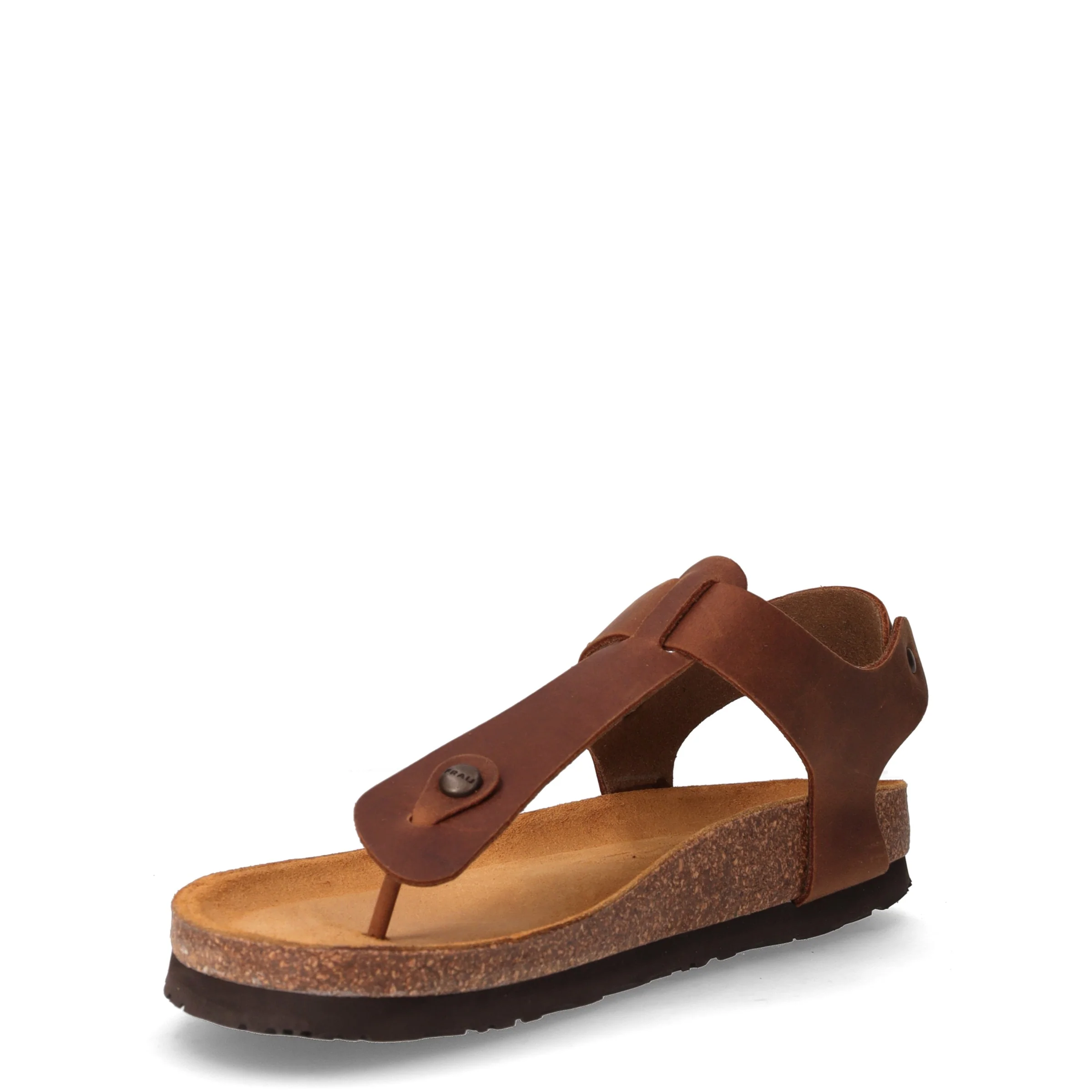 Sandalo infradito in pelle cognac - Image 3