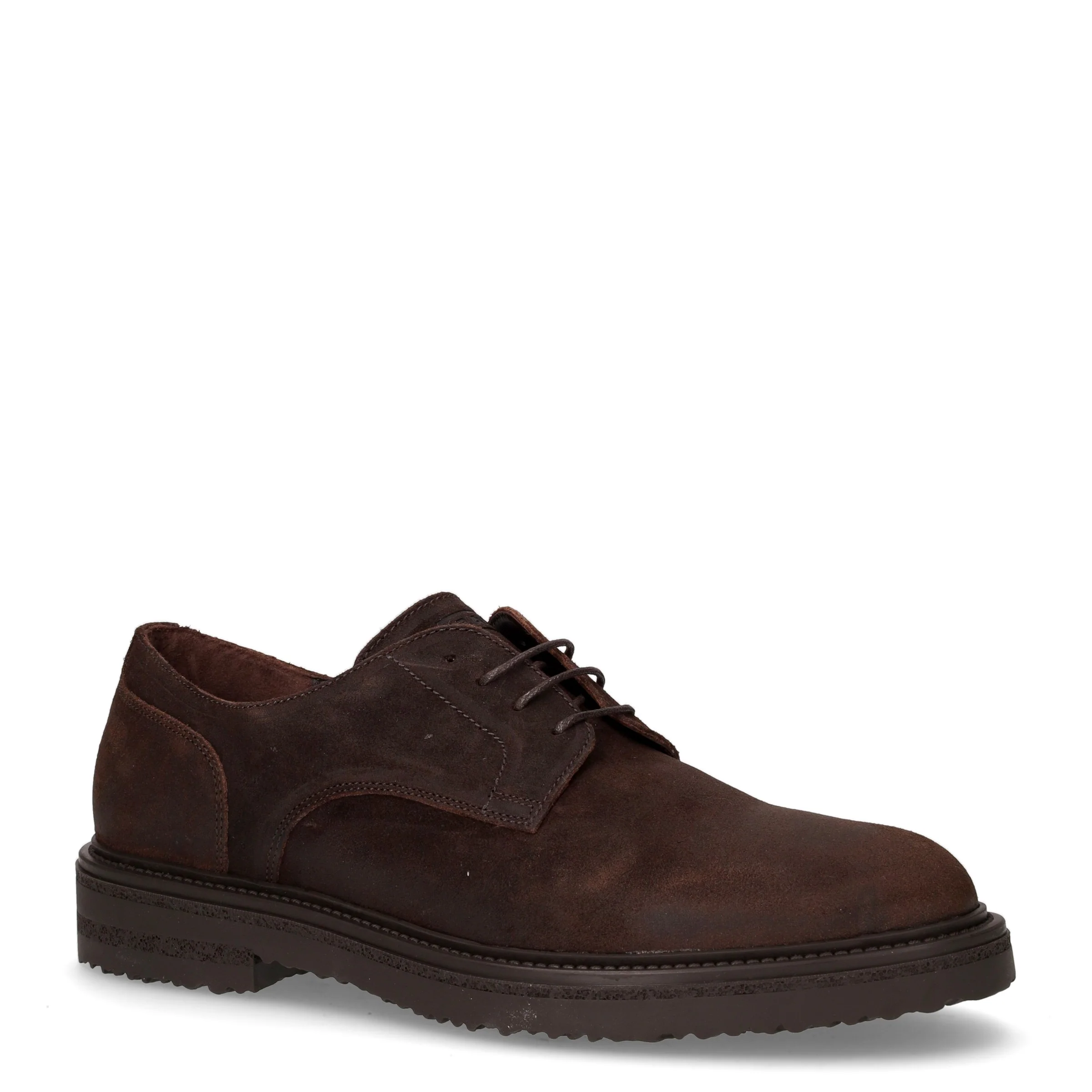Scarpa stringata in pelle scamosciata marrone - Image 2