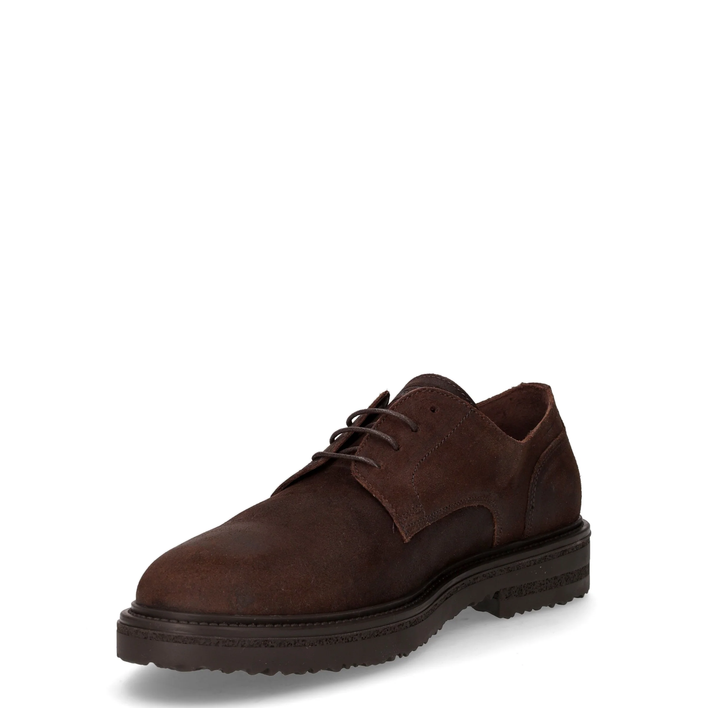 Scarpa stringata in pelle scamosciata marrone - Image 3