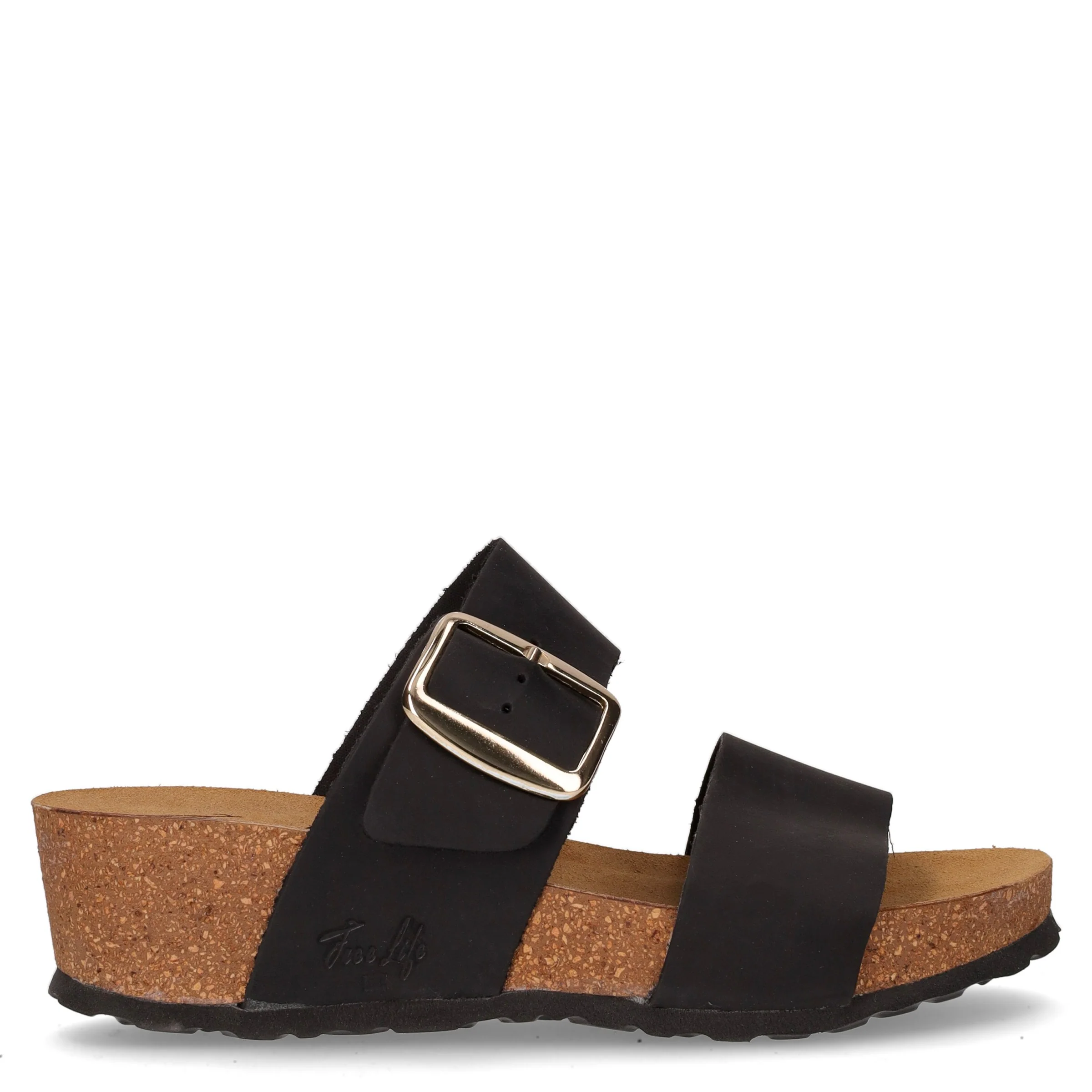 Ciabatta con zeppa nero rust
