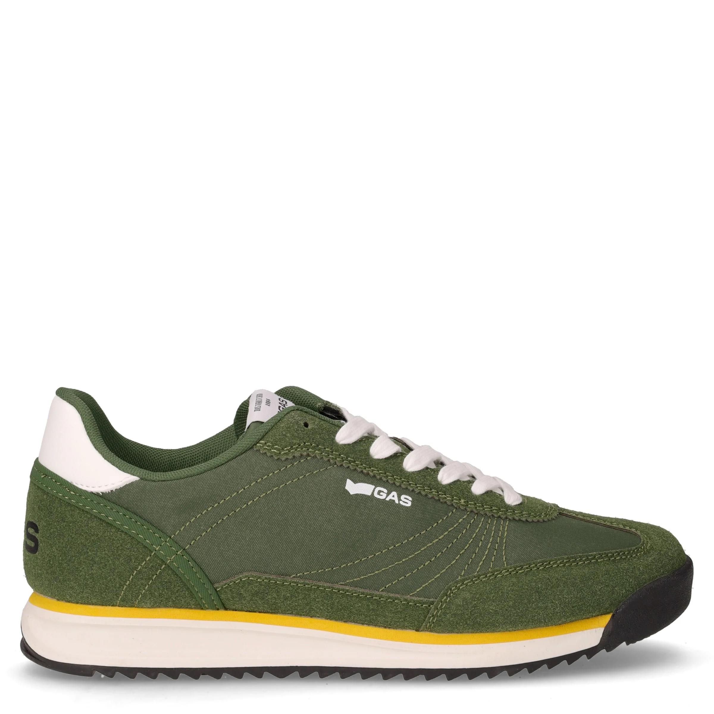 Domingo Mix sneaker in tessuto ed ecopelle verde bianco