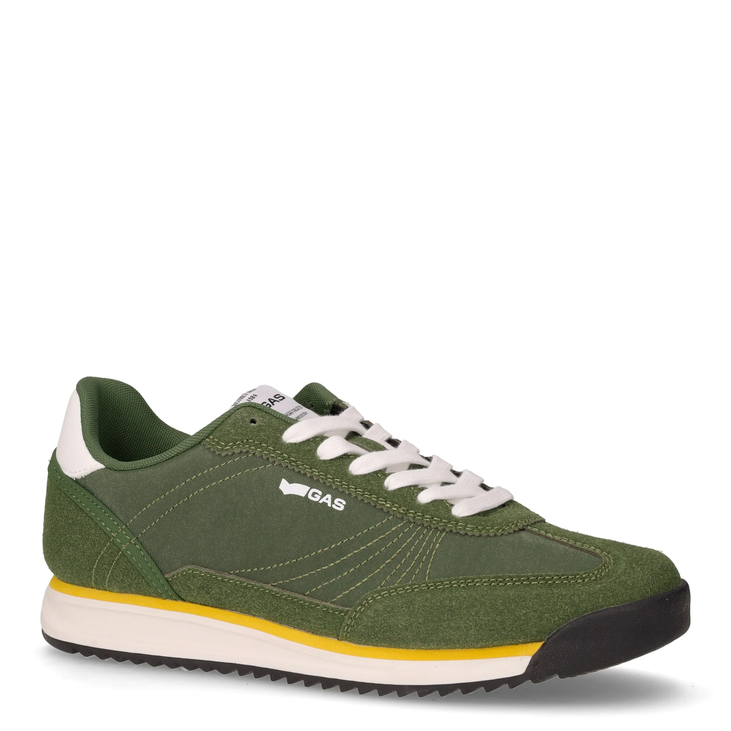 Domingo Mix sneaker in tessuto ed ecopelle verde bianco - Image 2