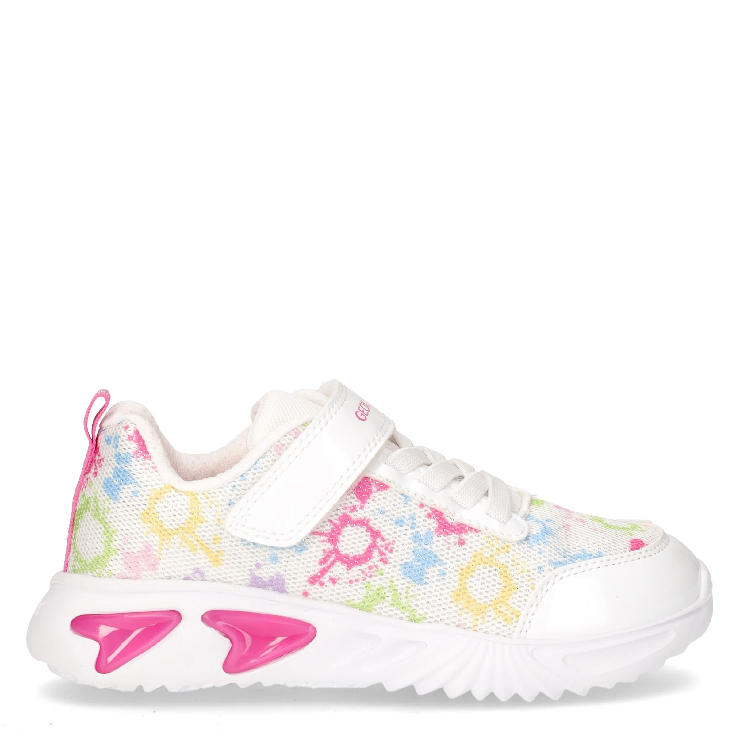 Assister sneaker in tessuto con luci bambina bianco multicolor