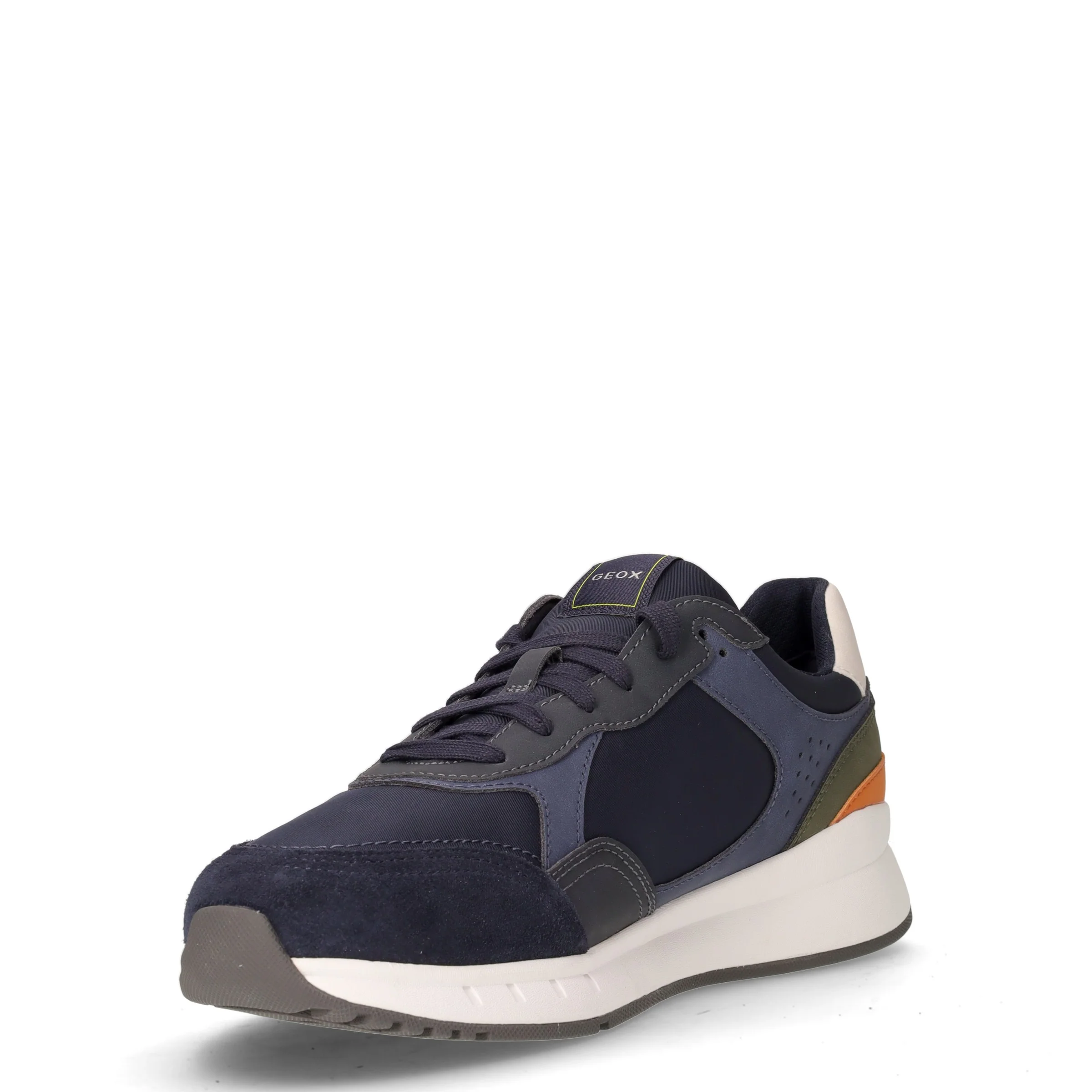 Branthon sneaker in ecopelle e tessuto avio navy - Image 3