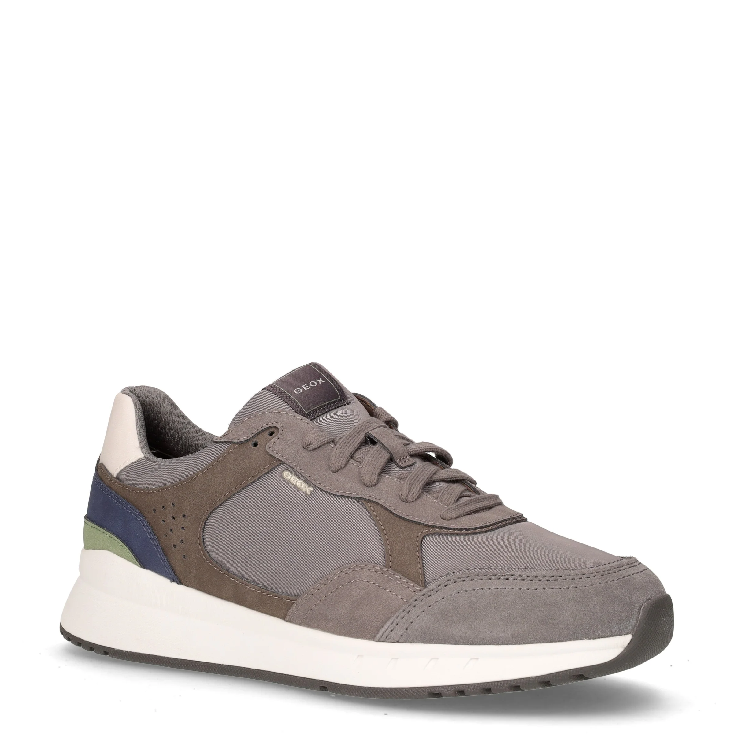 Branthon sneaker in ecopelle e tessuto grigio - Image 2