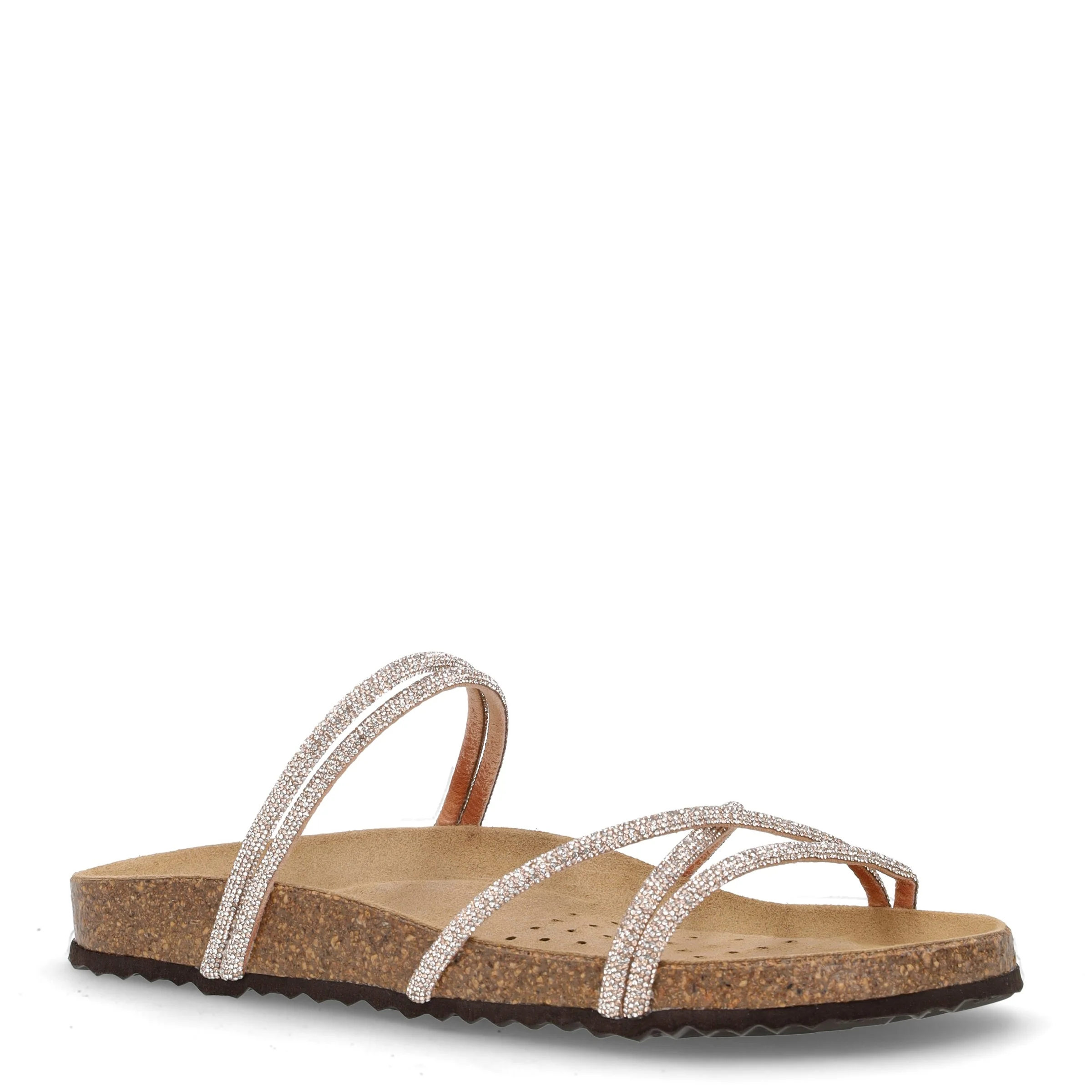 Brionia ciabatta in tessuto con strass rosa - Image 2
