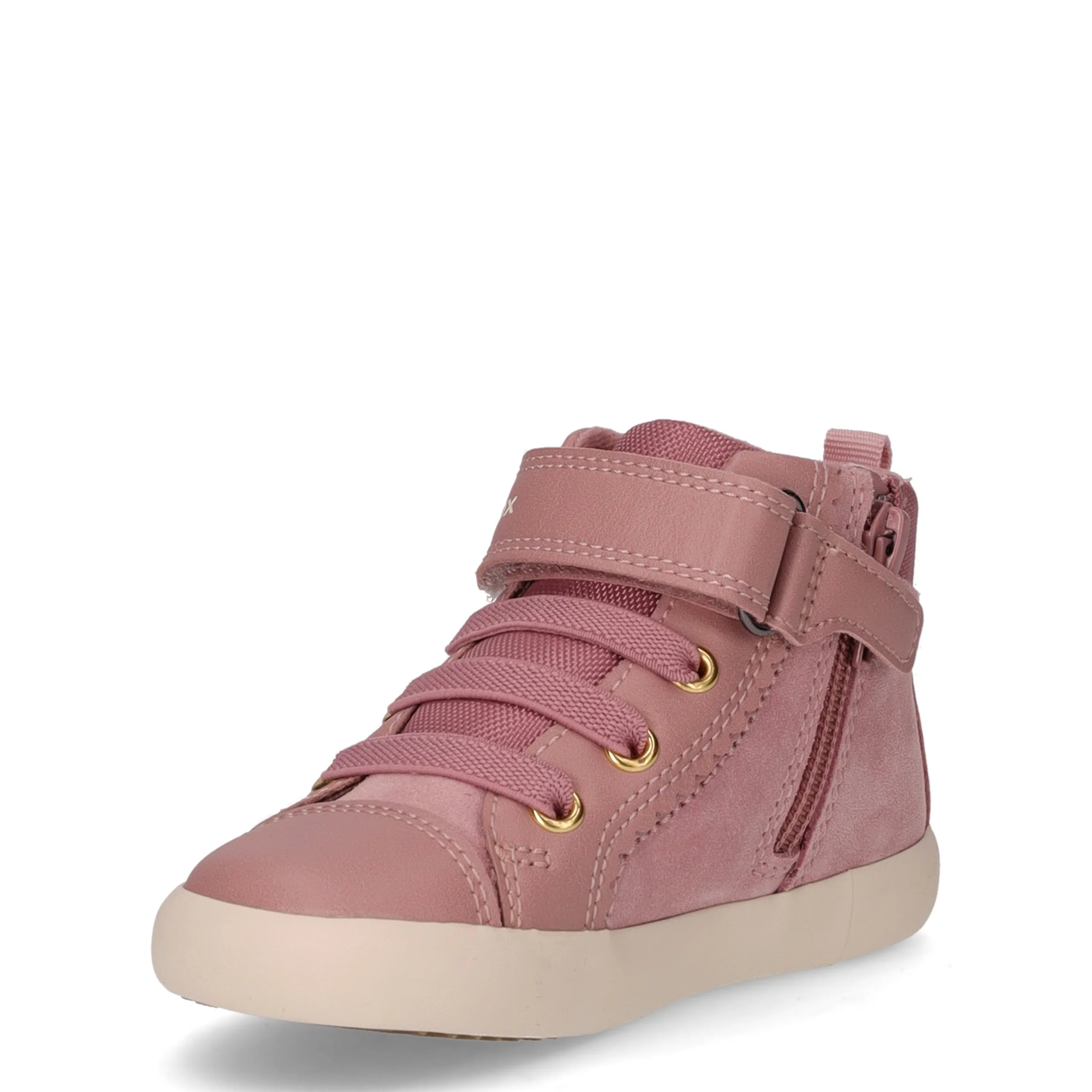 Gisli mid sneaker da bambina in pelle rosa - Image 3